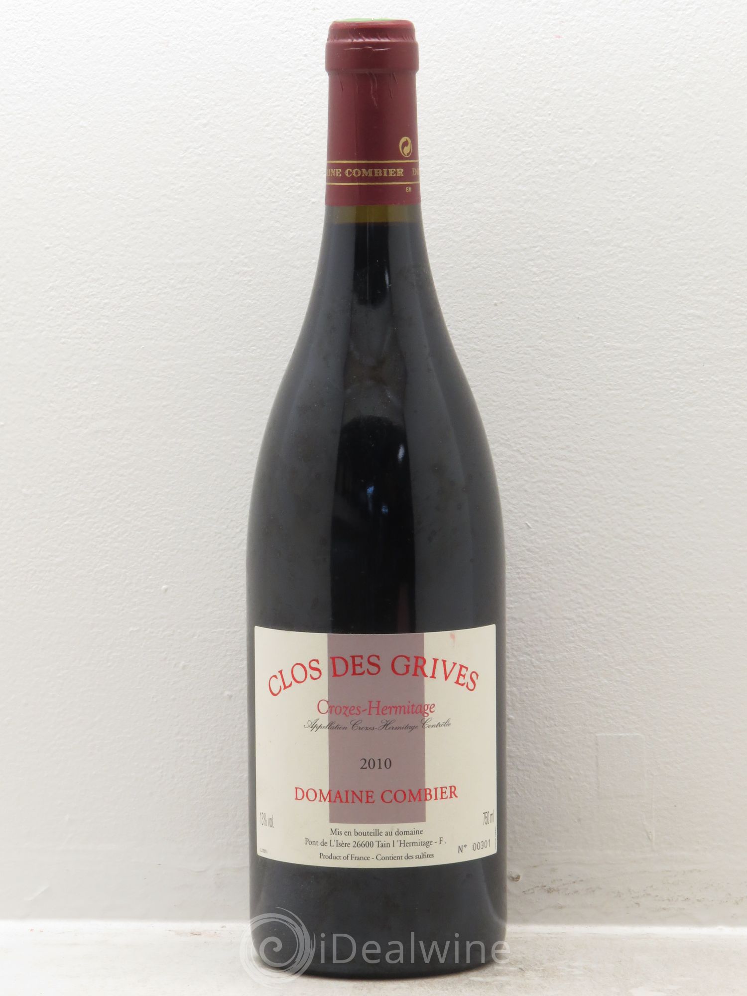 Crozes-Hermitage Clos des Grives Combier 2010 - Lot de 1 bouteille - 0