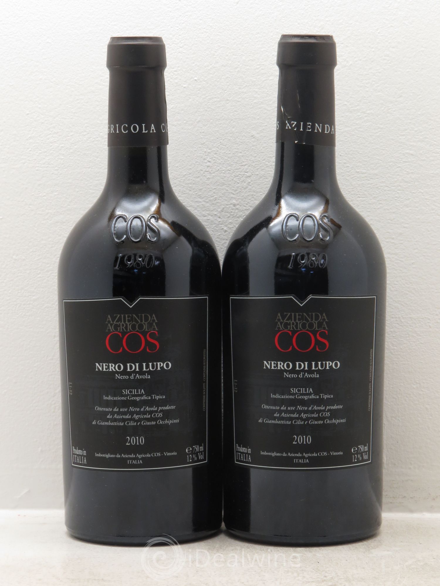 Terre Siciliane IGT Azienda Agricola Cos Nero di Lupo 2010 - Lot de 2 bouteilles - 0