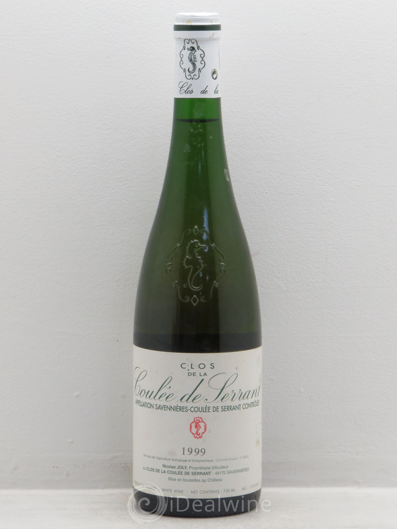 Savennières Clos de la Coulée de Serrant Vignobles de la Coulée de Serrant - Nicolas Joly 1999 - Lot de 1 bouteille - 0