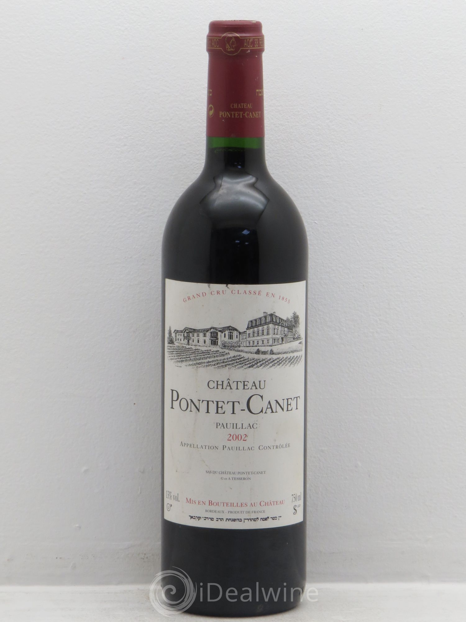 Château Pontet Canet 5ème Grand Cru Classé Cuvée Casher 2002 - Lot de 1 bouteille - 0