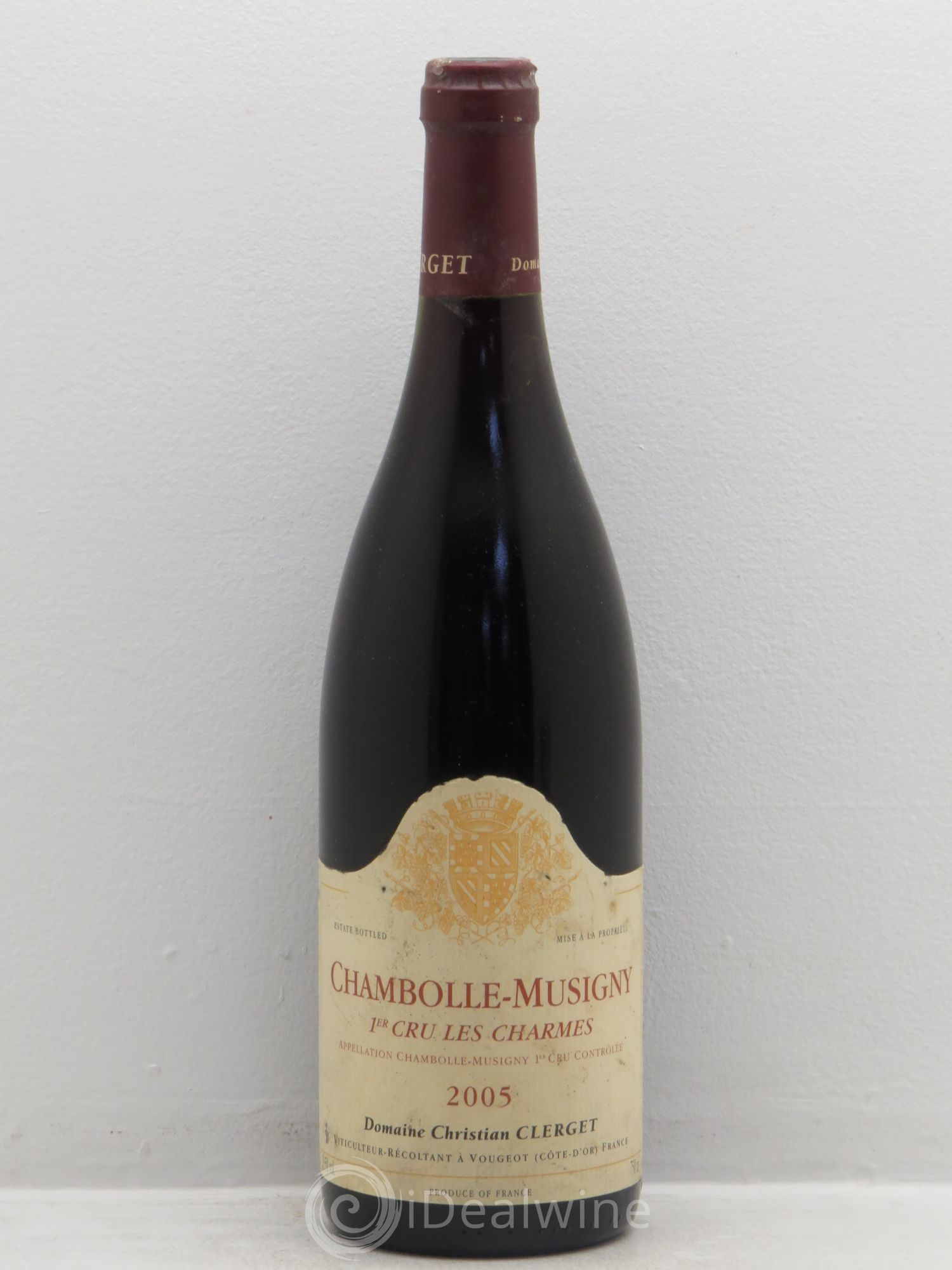 Chambolle-Musigny 1er Cru Les Charmes Christian Clerget 2005 - Lot de 1 bouteille - 0