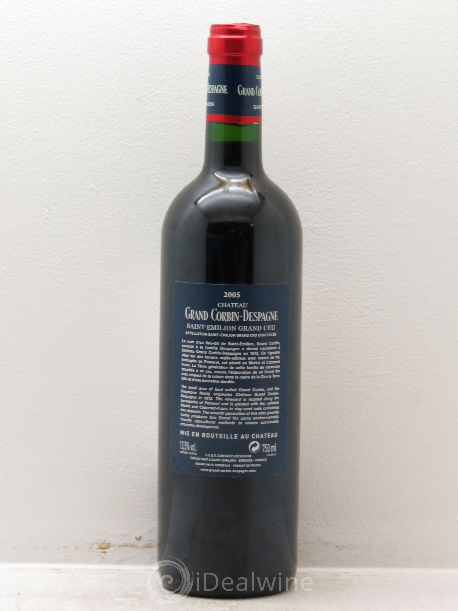 Château Grand Corbin Despagne Grand Cru Classé 2005 - Lot de 1 bouteille - 1