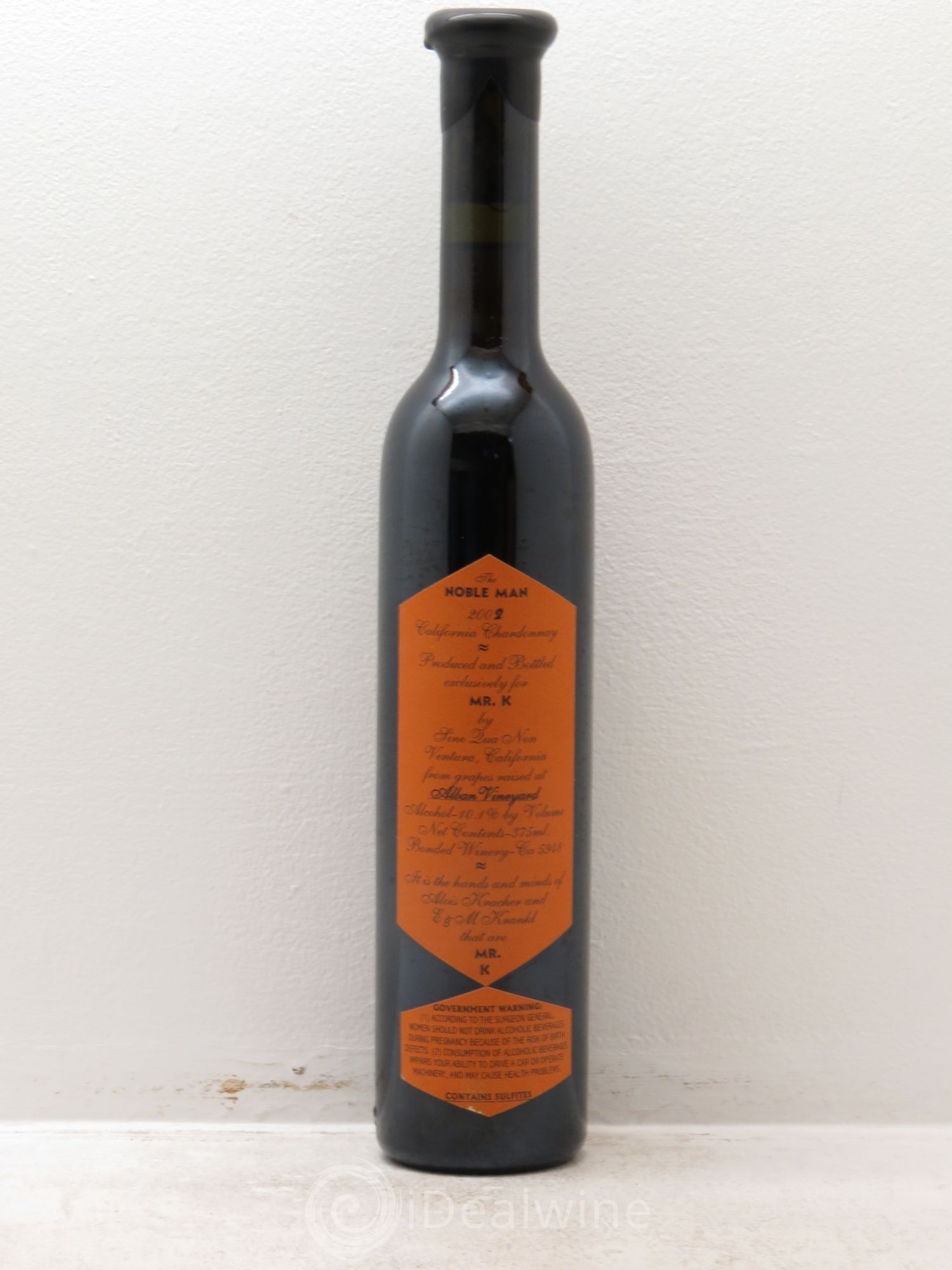 USA California Mr K The Noble Man Chardonnay Sine Qua Non 2002 - Posten von 1 Demi-Flasche - 1