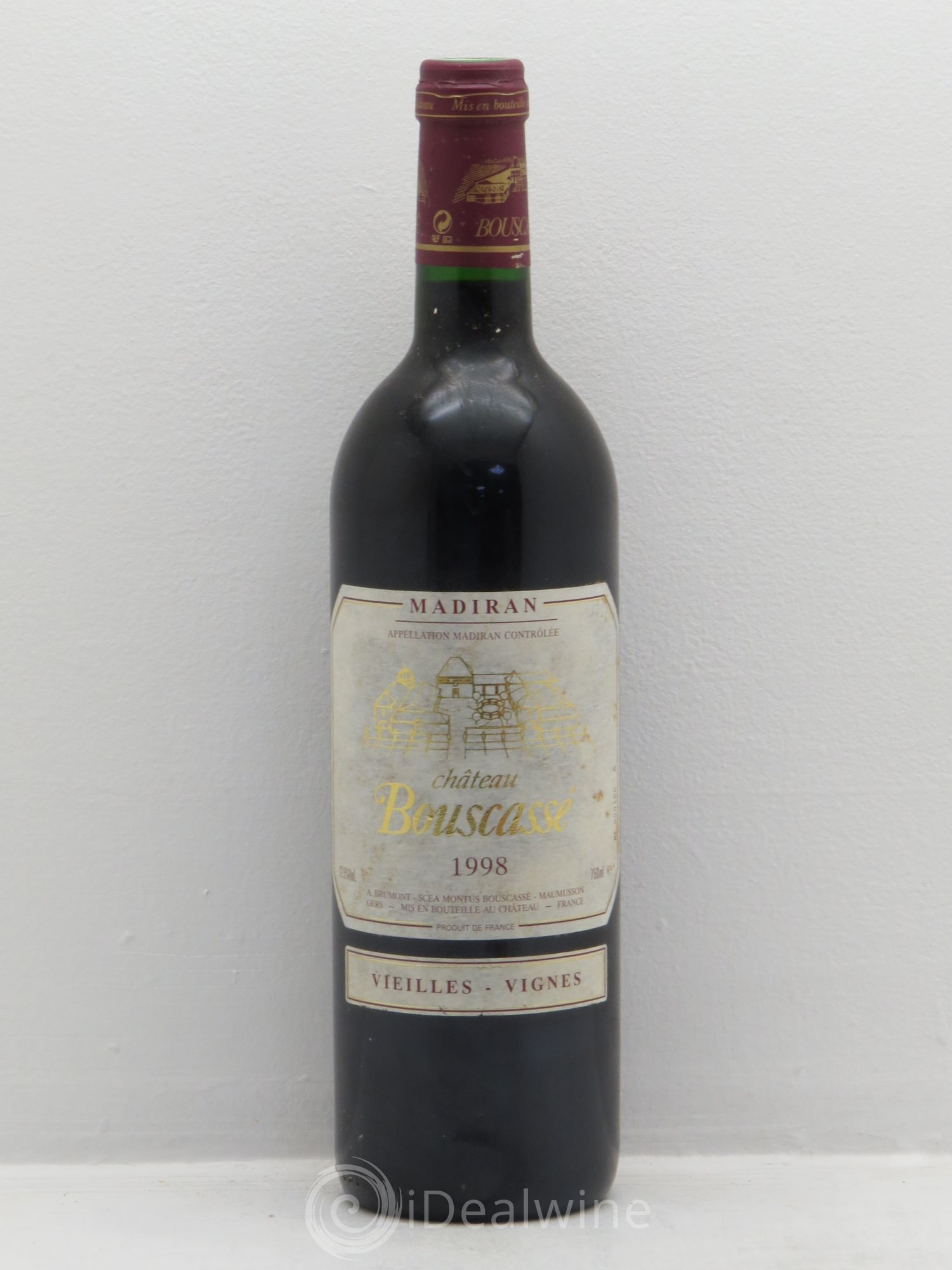 Madiran Vieilles Vignes Château Bouscassé - Alain Brumont 1998 - Lot de 1 bouteille - 0