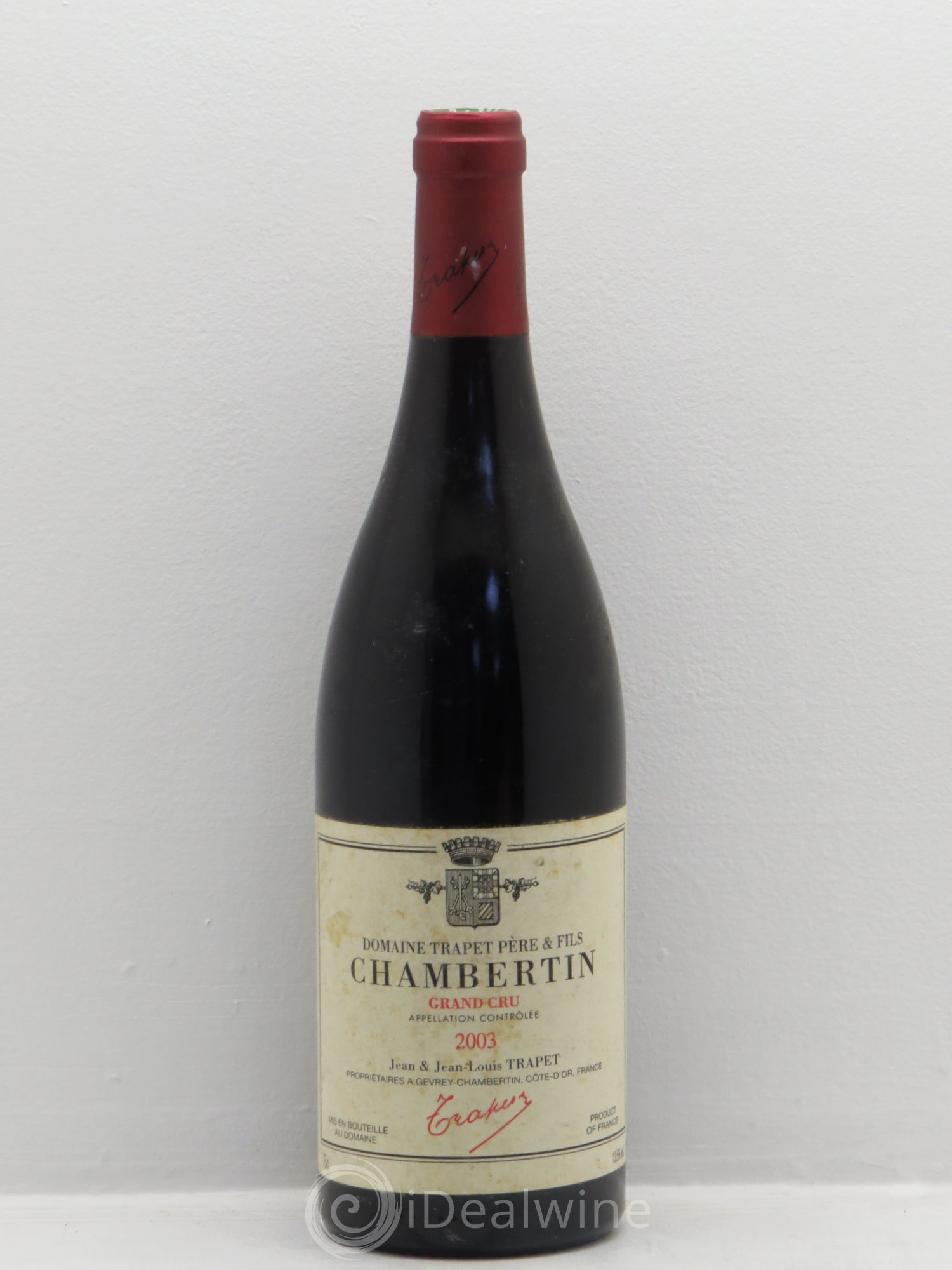 Chambertin Grand Cru Domaine Trapet 2003 - Lot de 1 bouteille - 0