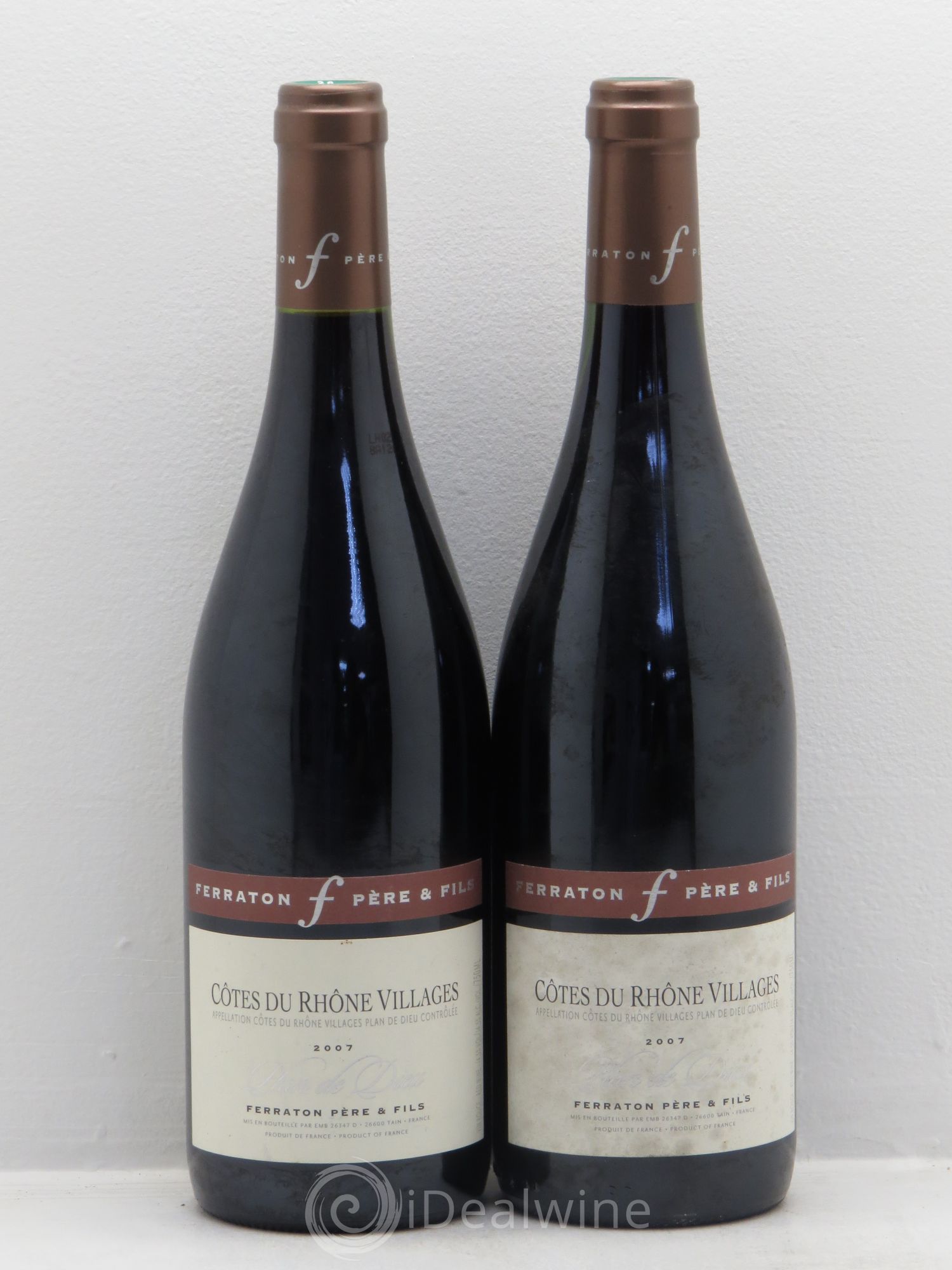 Côtes-du-Rhône Plan de dieu ferraton (sans prix de réserve) 2007 - Posten von 2 Flaschen - 0
