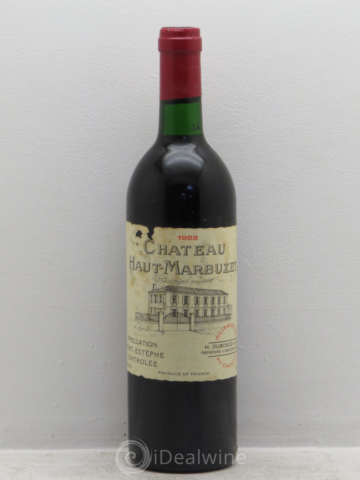 Château Haut Marbuzet 1988 - Lot de 1 bouteille - 0