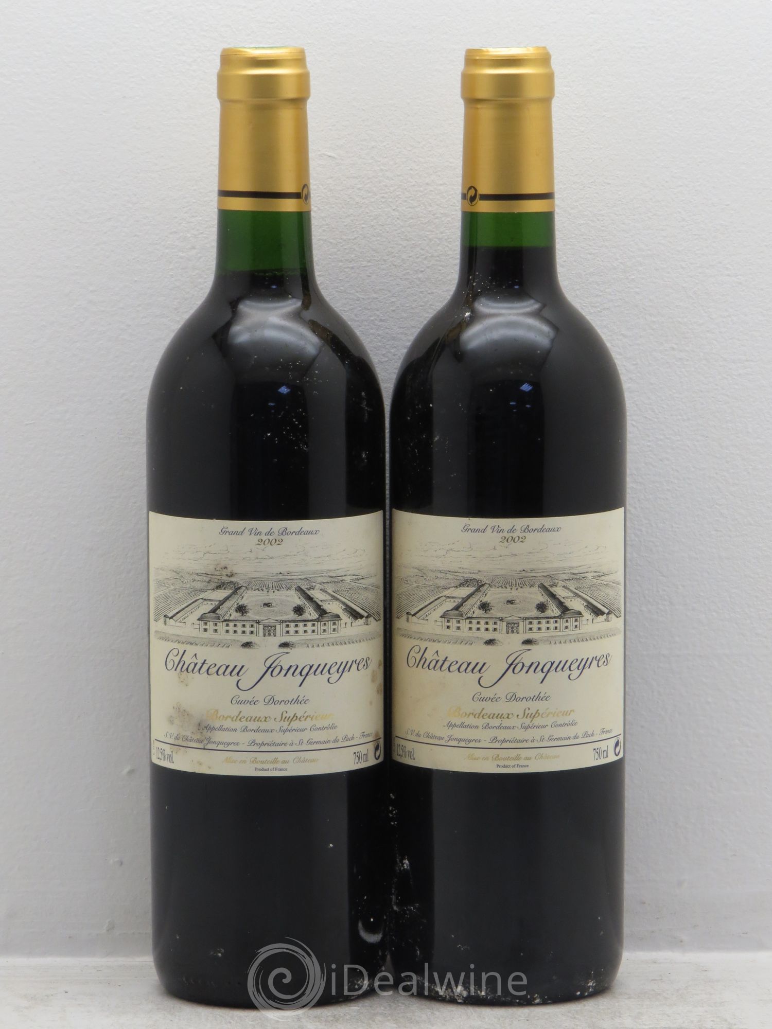 Bordeaux Château Jonqueyres cuvee dorothée (sans prix de réserve) 2002 - Posten von 2 Flaschen - 0