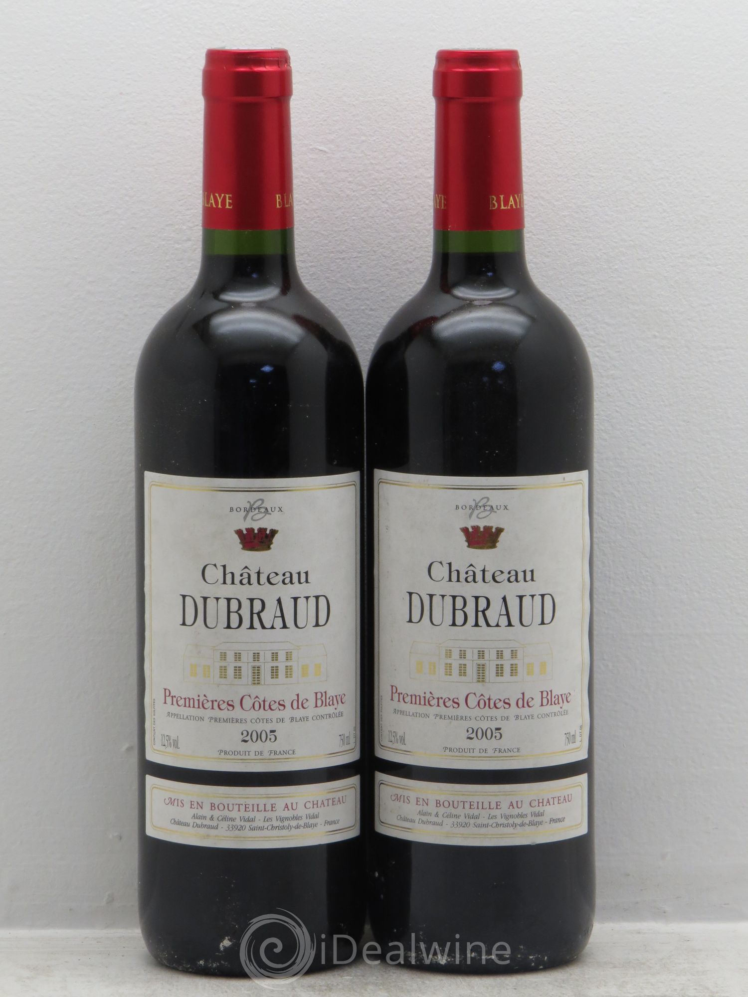 Premières-Côtes-de-Blaye (Blaye-Côtes-de-Bordeaux) Château Dubraud 2005 - Lot de 2 bouteilles - 0