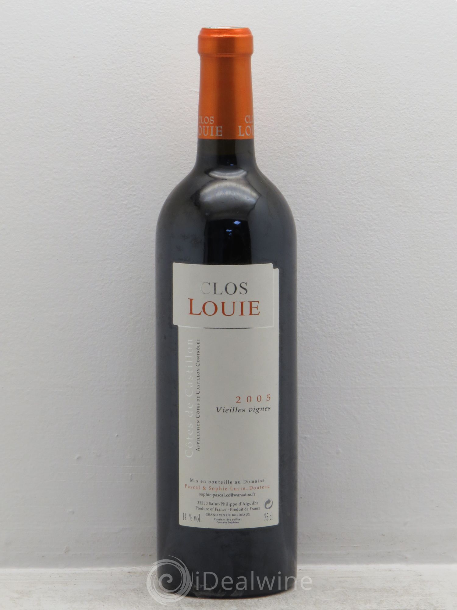 Castillon-Côtes-de-Bordeaux (Côtes-de-Castillon) vv clos louie 2005 - Posten von 1 Flasche - 0