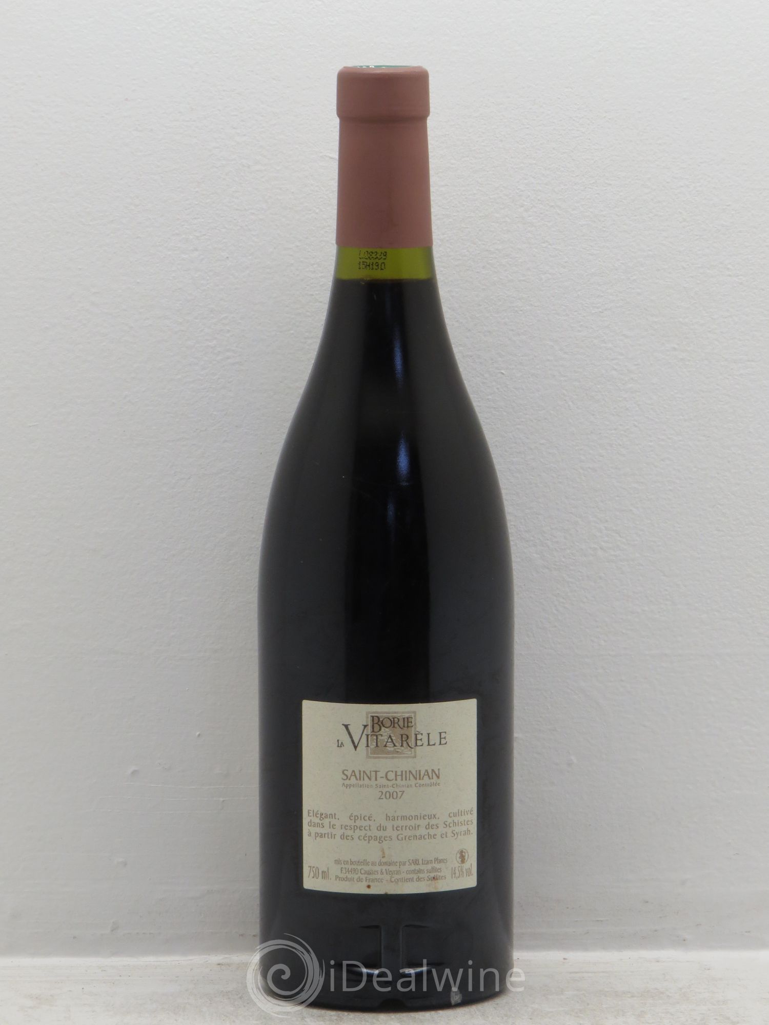 Saint-Chinian Les schistes domaine borie la vitarèole 2007 - Posten von 1 Flasche - 1