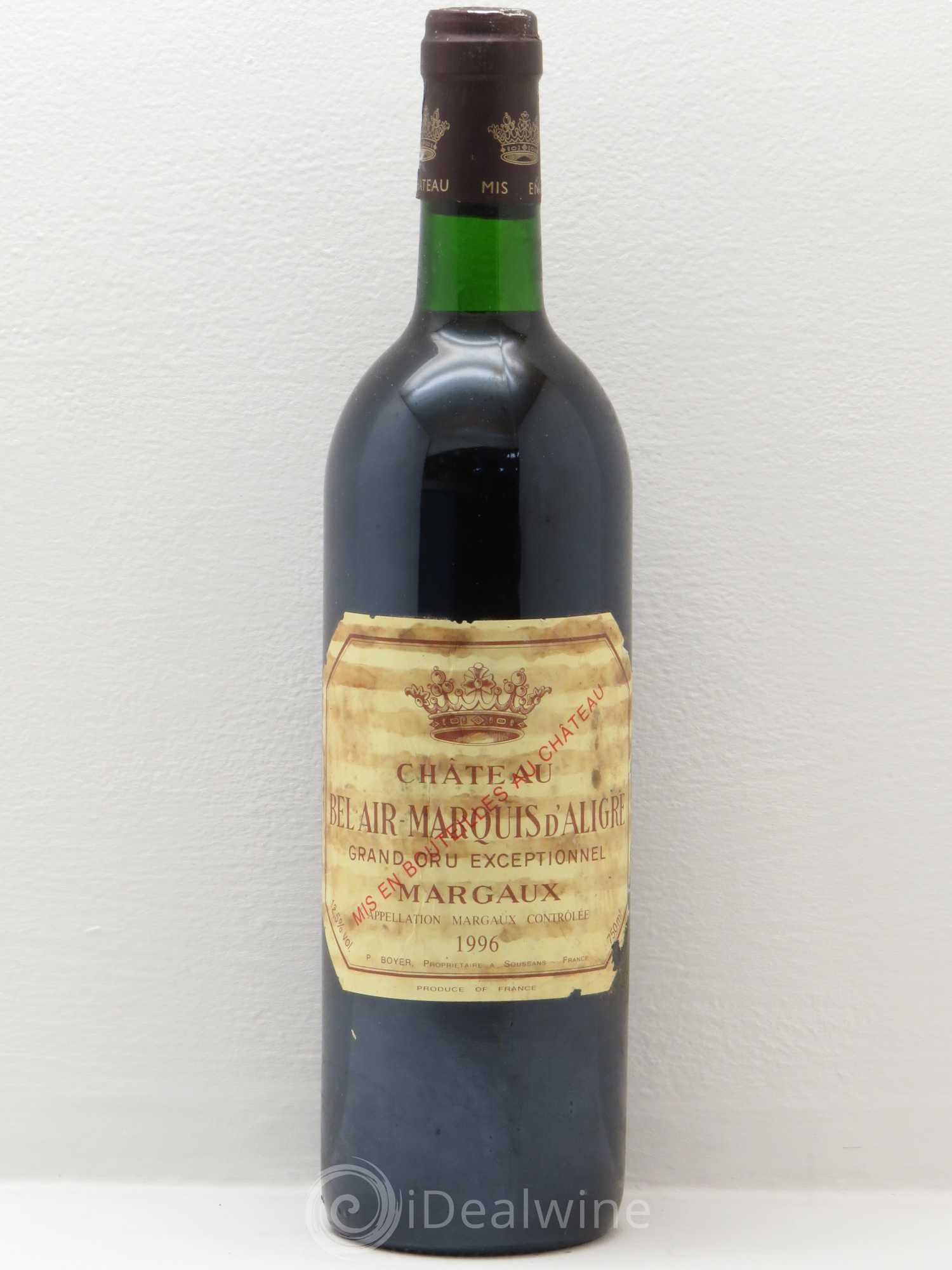 Château Bel Air Marquis d'Aligre 1996 - Lot de 1 bouteille - 0