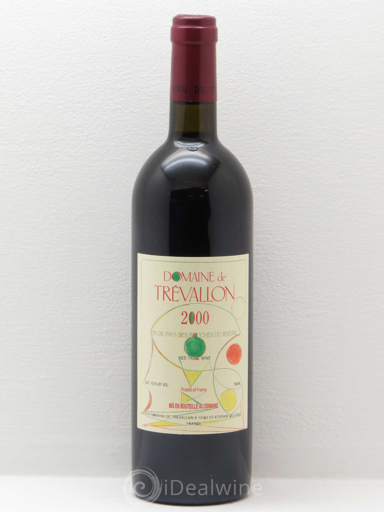 VDP Bouches du Rhône Trévallon (Domaine de) Eloi Dürrbach 2000 - Lot de 1 bouteille - 0