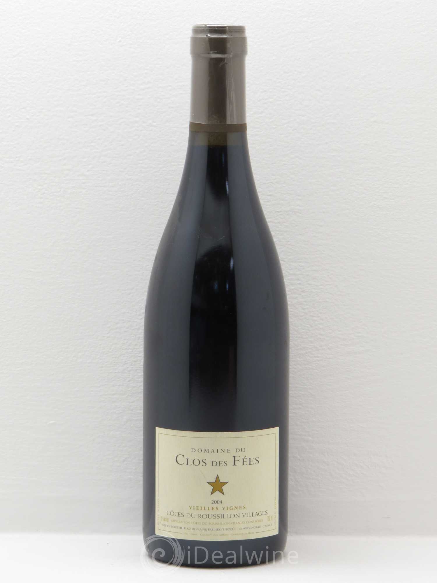 Côtes du Roussillon Villages Clos des Fées Vieilles vignes Hervé Bizeul 2004 - Lot de 1 bouteille - 0