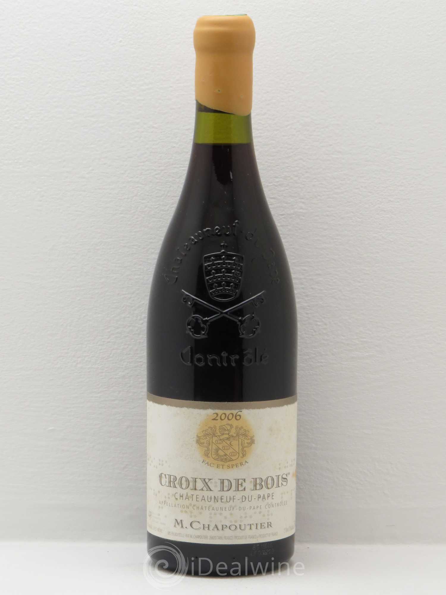 Châteauneuf-du-Pape Croix de Bois Chapoutier 2006 - Lot de 1 bouteille - 0