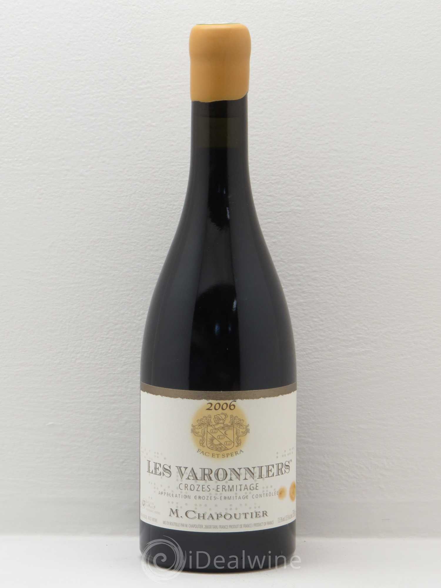 Crozes-Hermitage Les Varonniers Chapoutier 2006 - Lot de 1 bouteille - 0