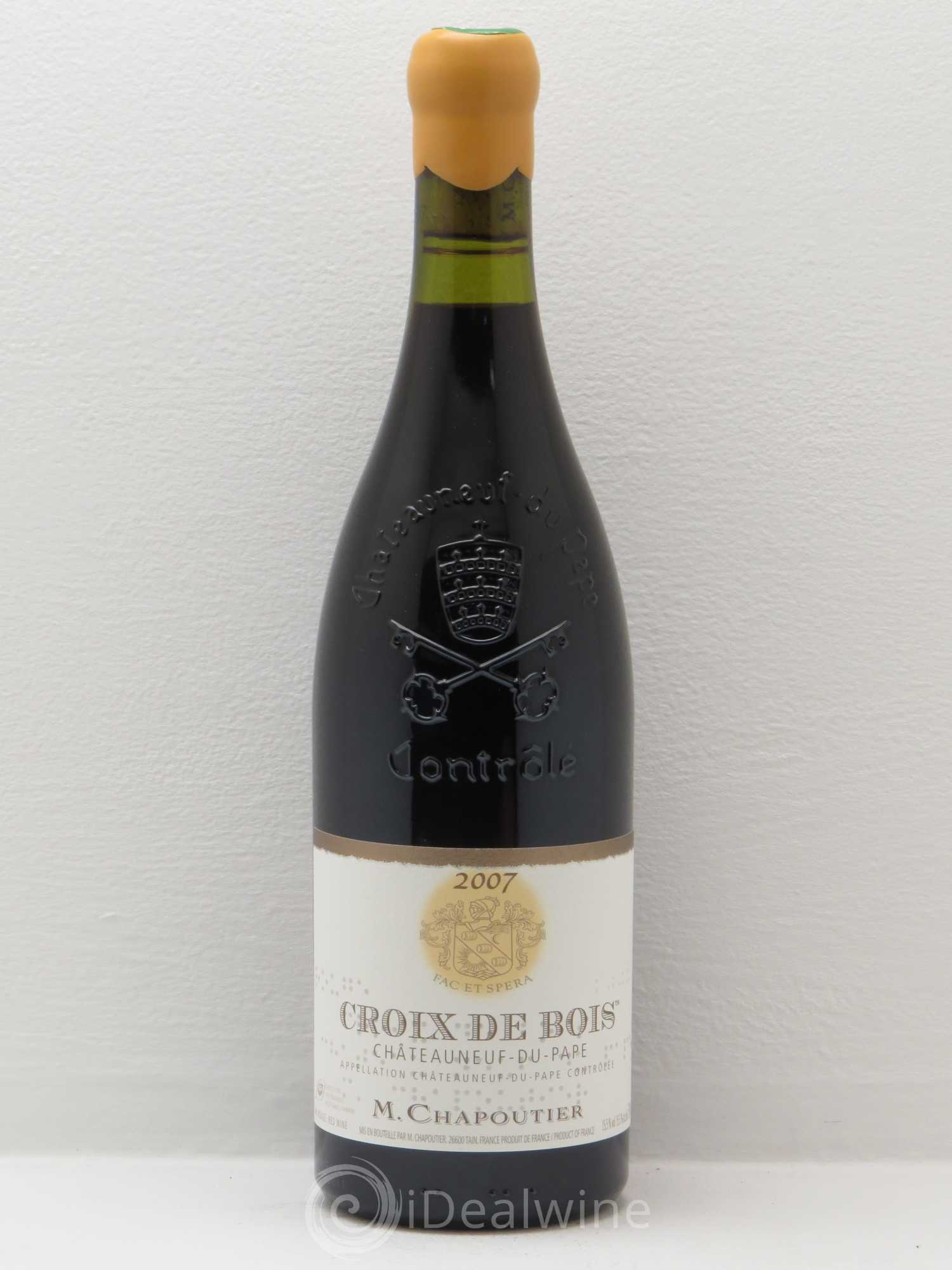 Châteauneuf-du-Pape Croix de Bois Chapoutier 2007 - Lot de 1 bouteille - 0