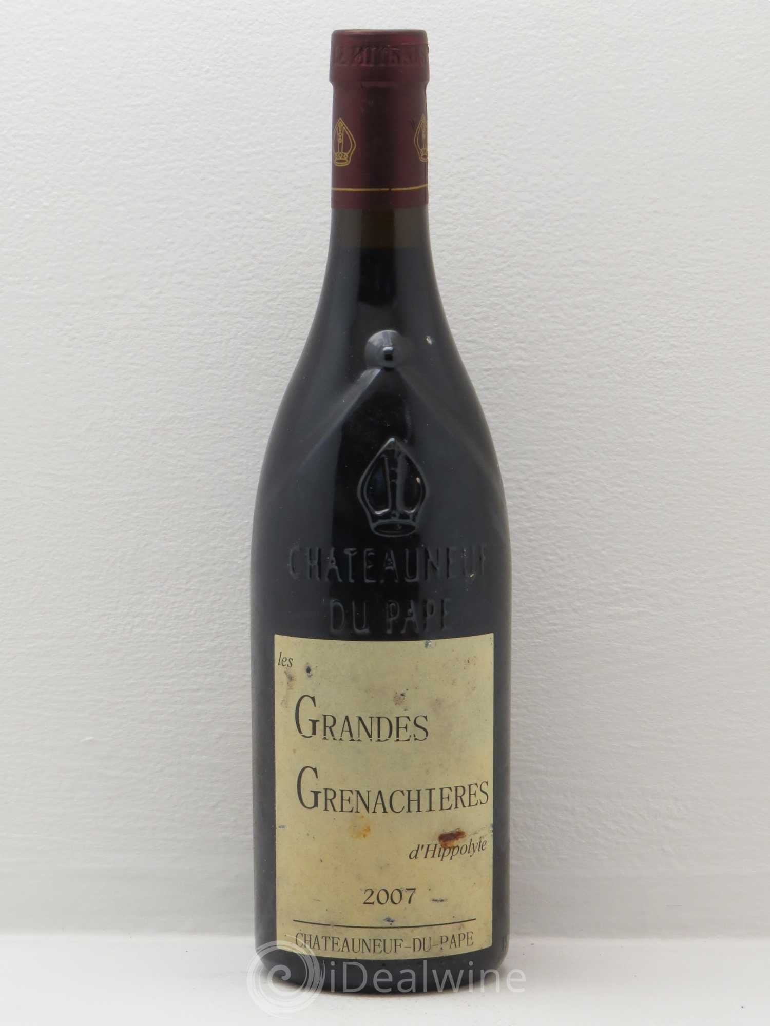 Châteauneuf-du-Pape Grandes Grenachières Hippolyte Château Simian 2007 - Posten von 1 Flasche - 0