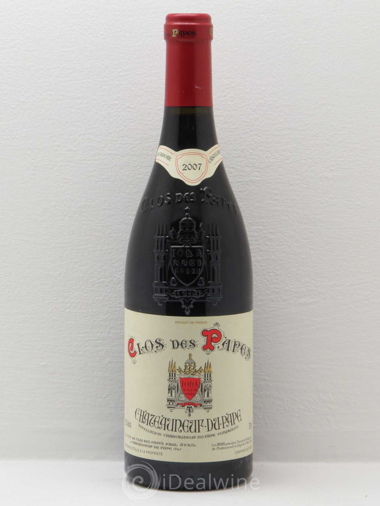 Châteauneuf-du-Pape Clos des Papes - Paul Avril 2007 - Lot de 1 bouteille - 0