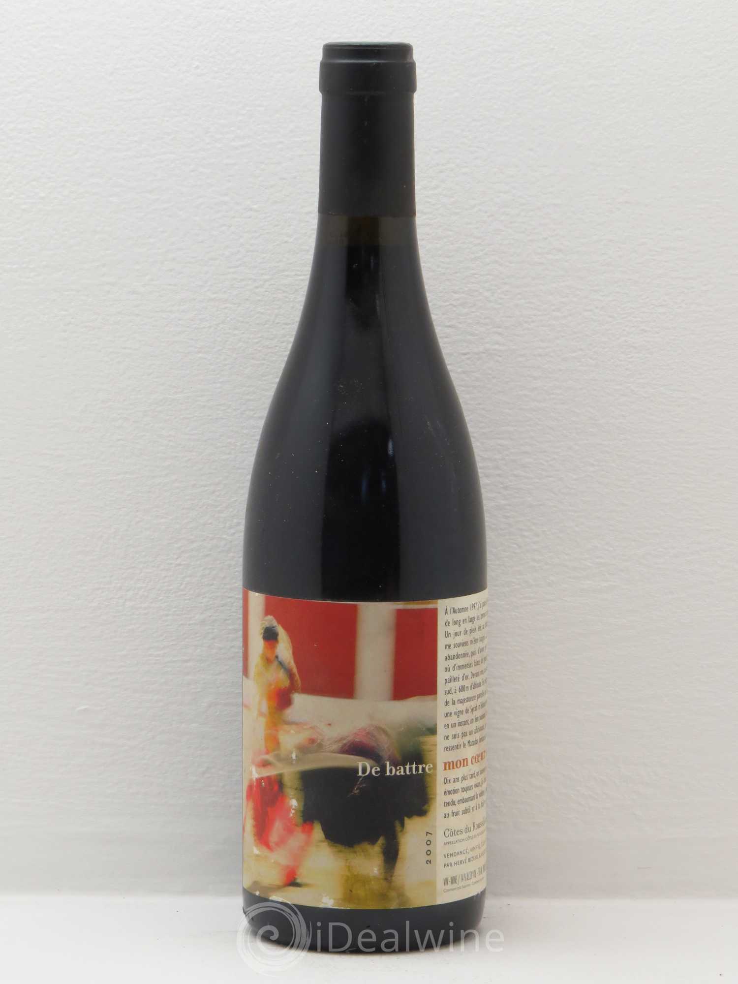 Côtes Catalanes (Anciennement Côtes du Roussillon) Clos des Fées De battre mon coeur s'est arrêté Hervé Bizeul 2007 - Lot de 1 bouteille - 0