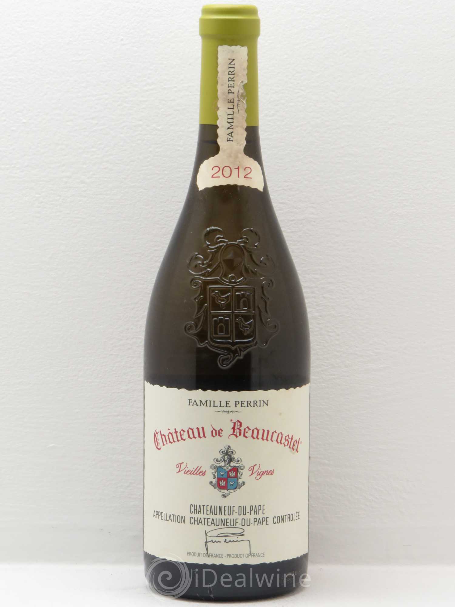 Châteauneuf-du-Pape Château de Beaucastel Vieilles vignes Roussanne Famille Perrin 2012 - Lot de 1 bouteille - 0
