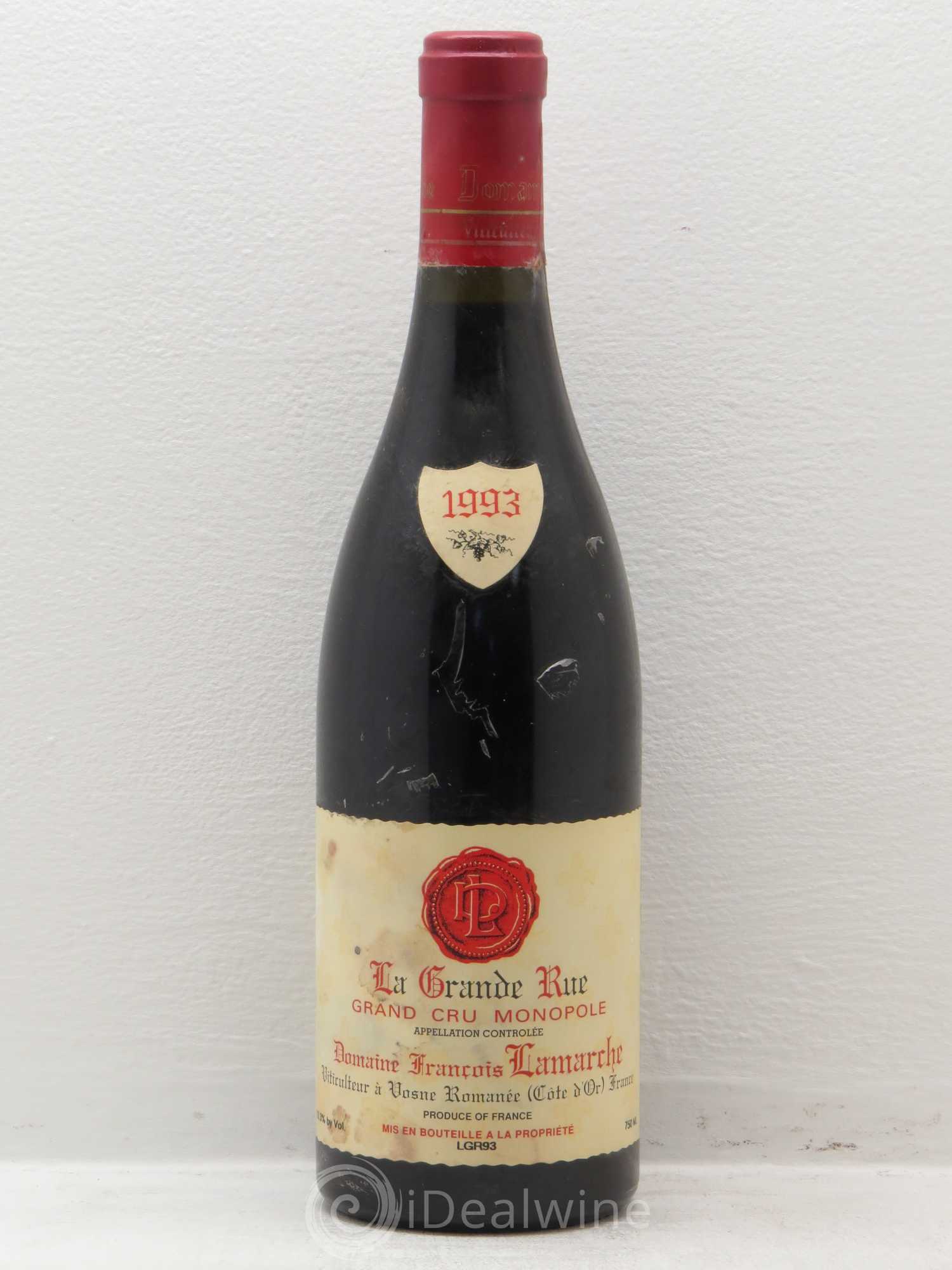 La Grande Rue Grand Cru Lamarche (Domaine) 1993 - Lot de 1 bouteille - 0