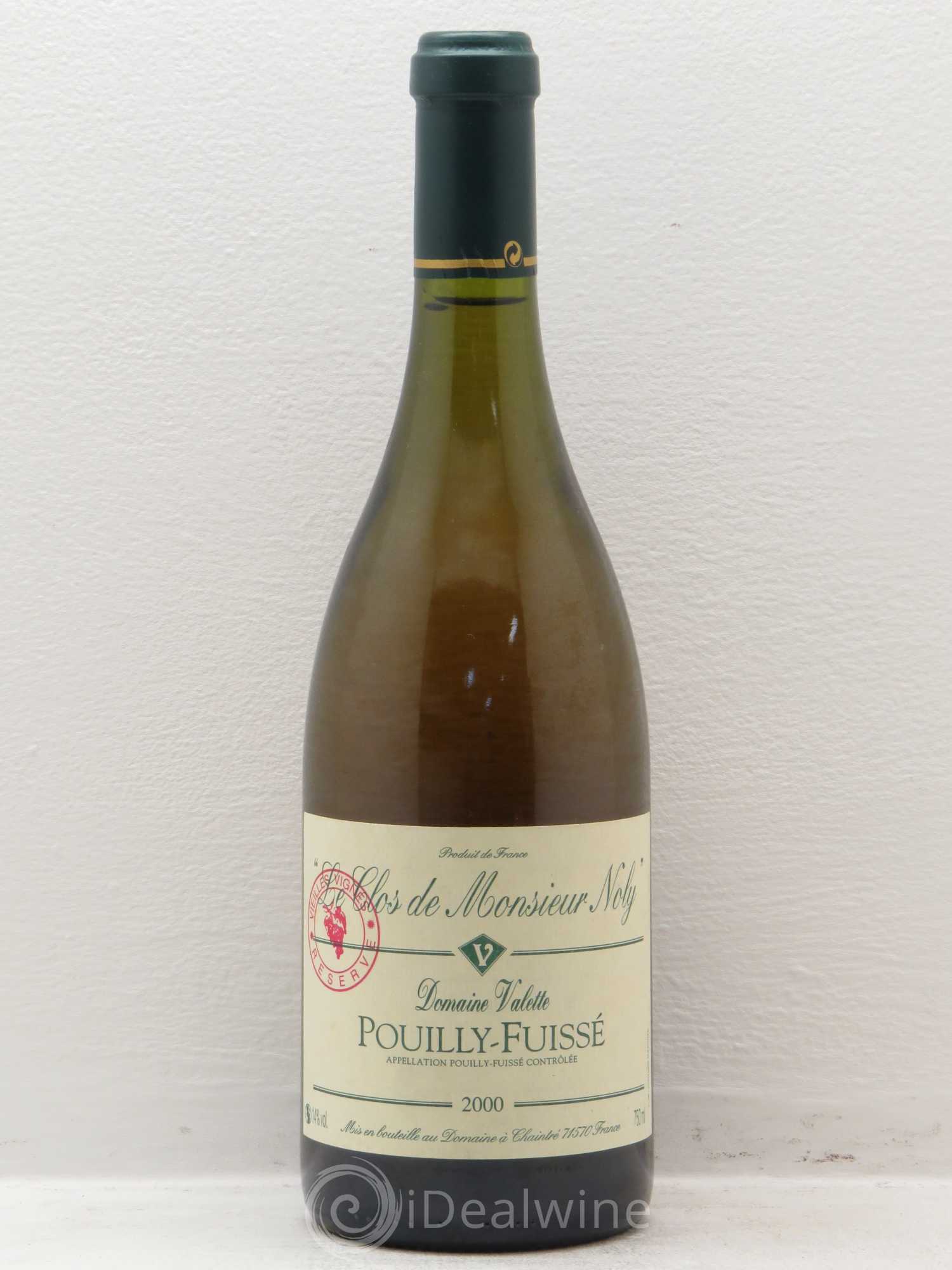 Pouilly-Fuissé Clos de Monsieur Noly Vieilles Vignes Valette (Domaine) Réserve 2000 - Lot de 1 bouteille - 0