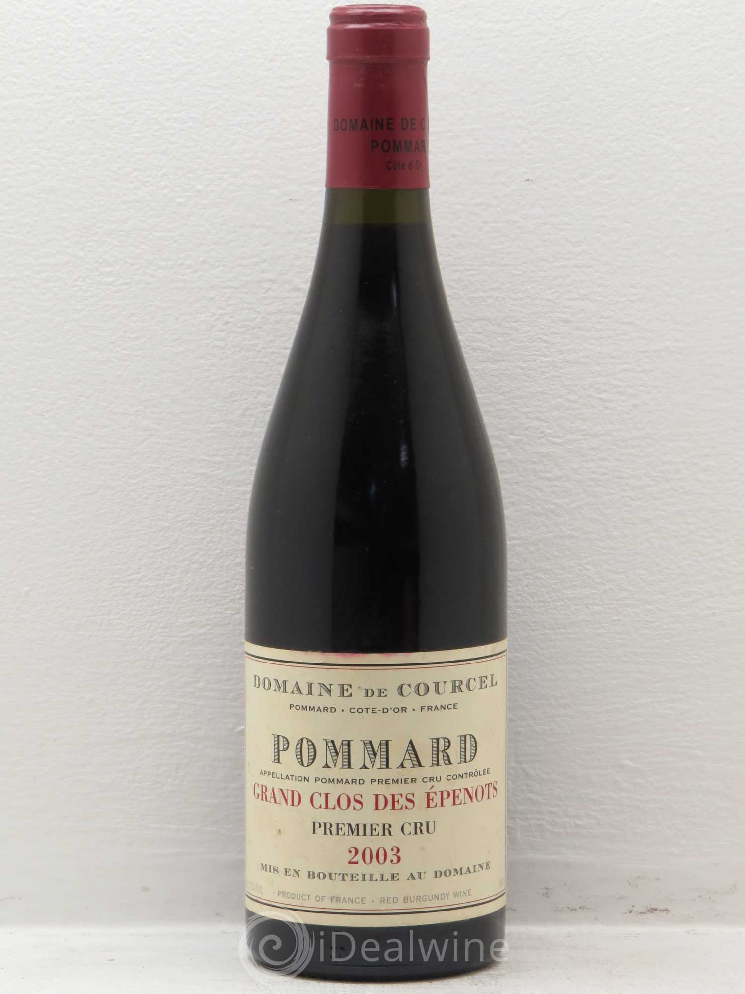 Pommard 1er Cru Grand Clos des Epenots de Courcel (Domaine) 2003 - Lot de 1 bouteille - 0