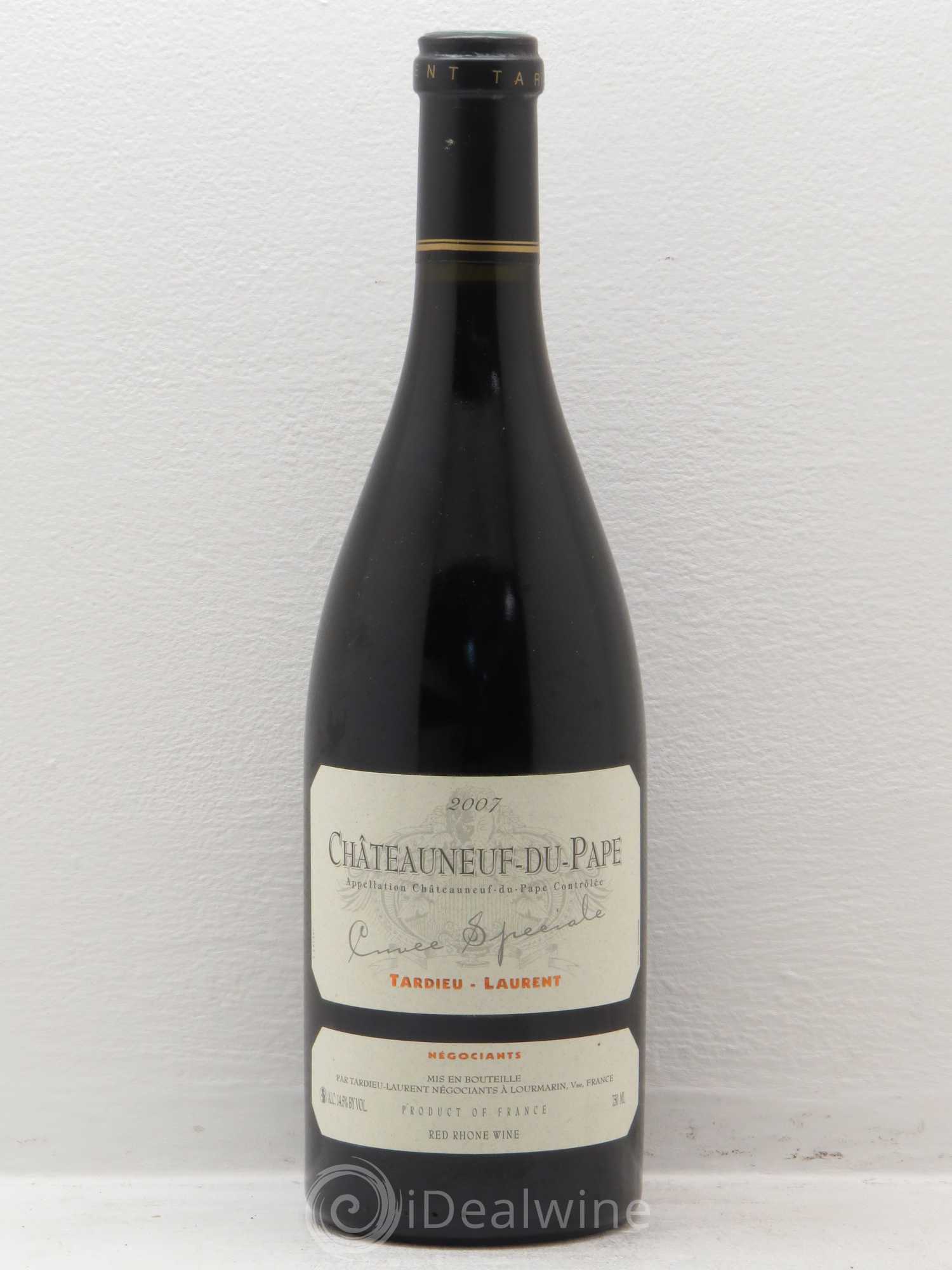 Châteauneuf-du-Pape Tardieu-Laurent Cuvée spéciale Famille Tardieu 2007 - Lot de 1 bouteille - 0