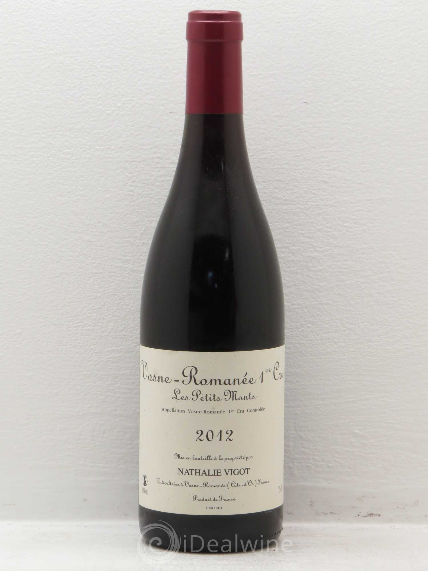 Vosne-Romanée 1er Cru Les petits monts Nathalie Vigot 2012 - Posten von 1 Flasche - 0
