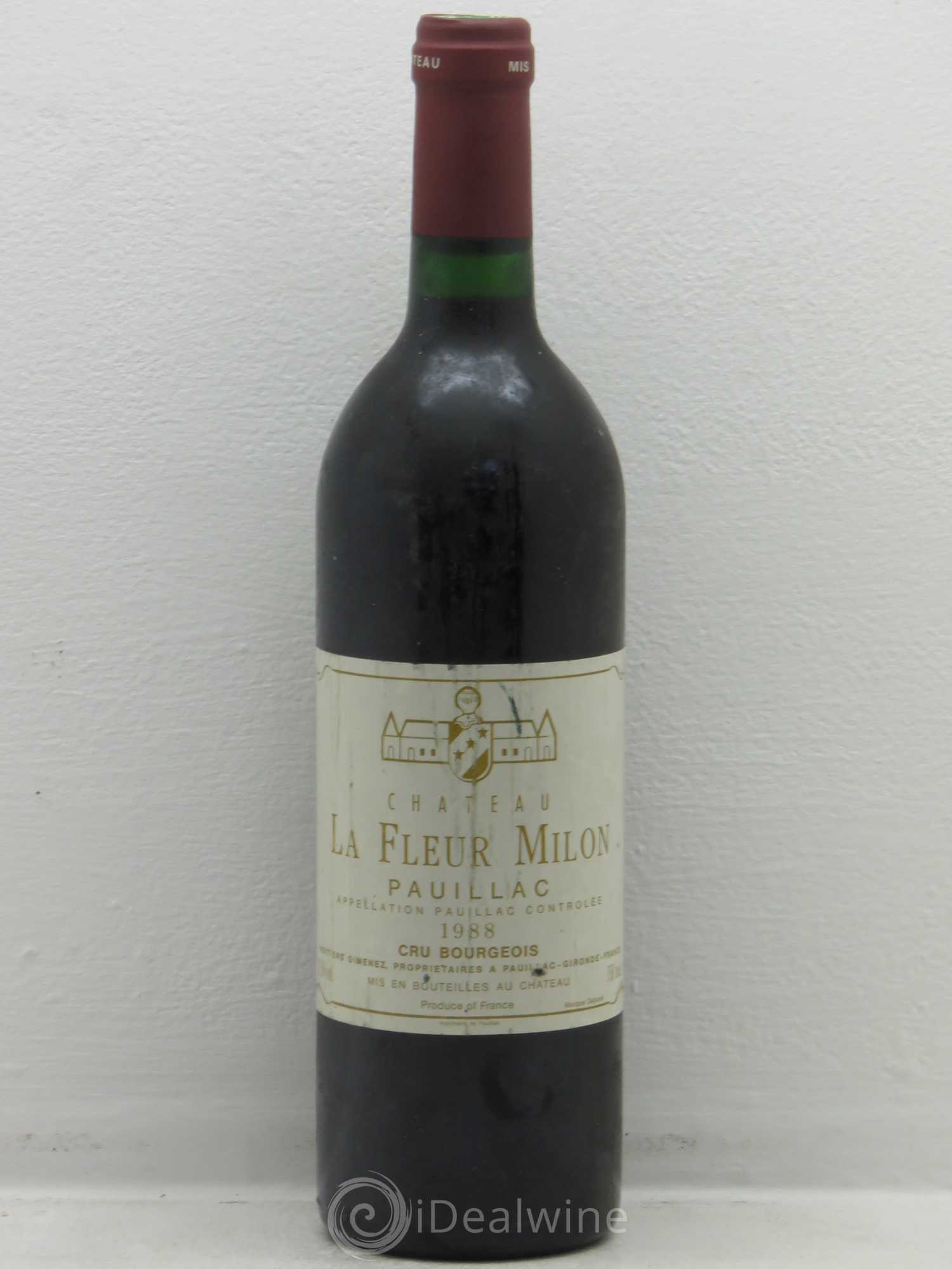 Château la Fleur Milon Cru Bourgeois 1988 - Lot de 1 bouteille - 0