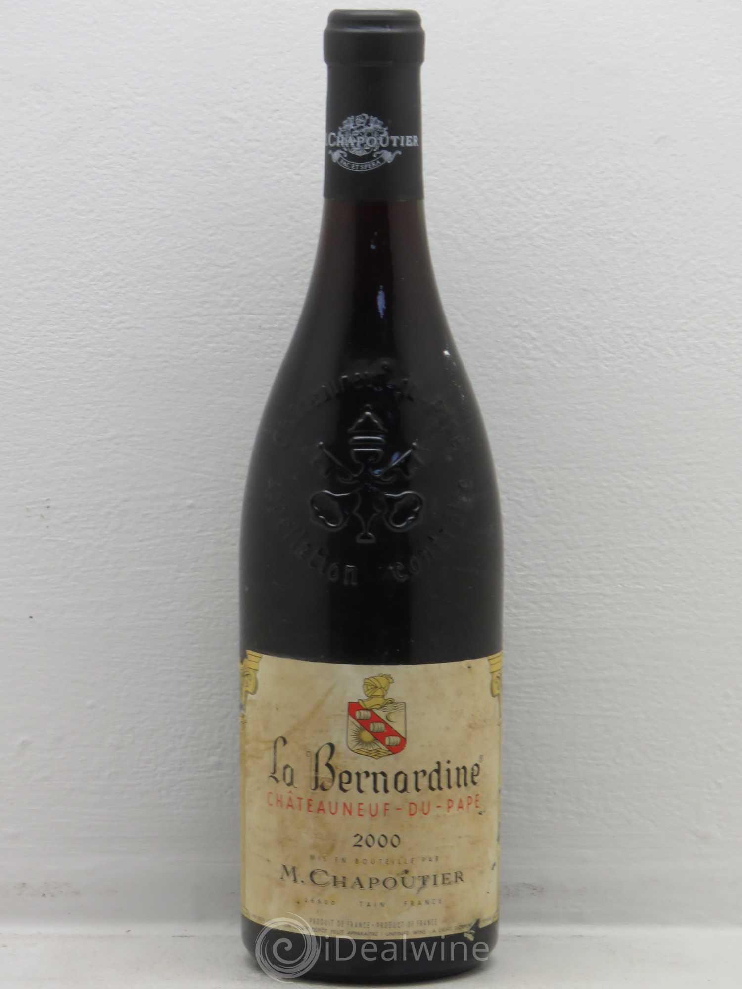 Châteauneuf-du-Pape La Bernardine Chapoutier 2000 - Lot de 1 bouteille - 0