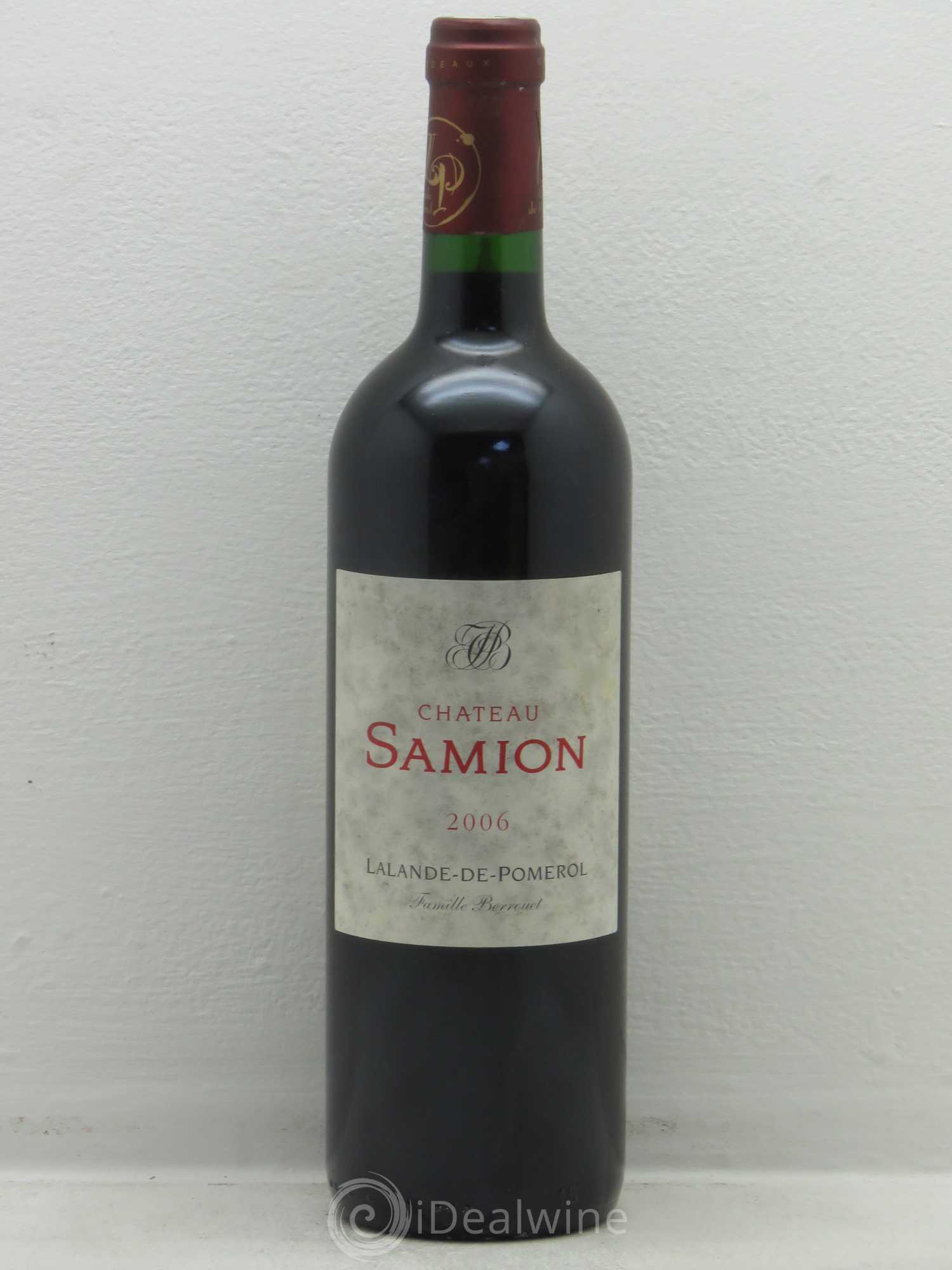 Bordeaux Ch. Samion Jean Claude Berrouet Lalande De Pomerol 2006 - Posten von 1 Flasche - 0