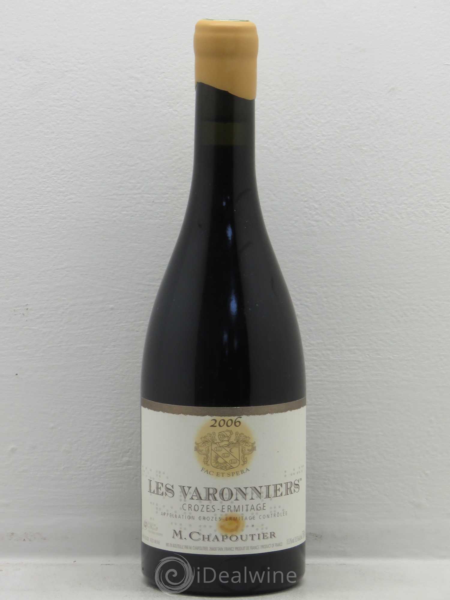Crozes-Hermitage Les Varonniers Chapoutier 2006 - Lot de 1 bouteille - 0