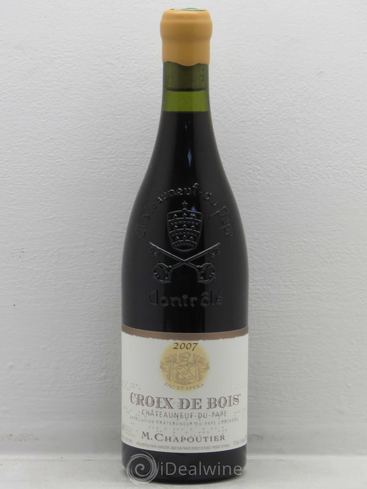 Châteauneuf-du-Pape Croix de Bois Chapoutier 2007 - Lot de 1 bouteille - 0