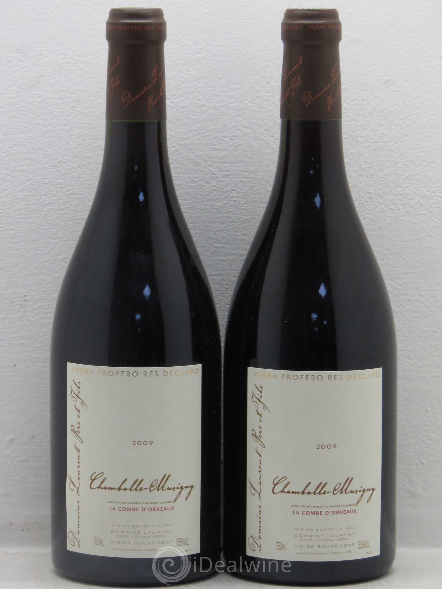 Chambolle-Musigny La Combe d'Orveaux Laurent Père et Fils (Domaine) (sans prix de réserve) 2009 - Lot de 2 bouteilles - 0
