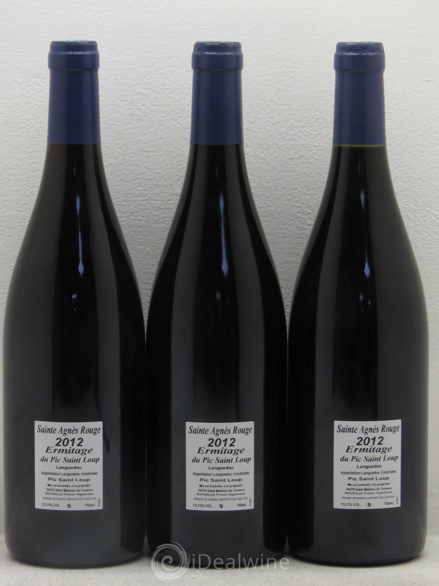 Pic Saint-Loup Héritage du Pic Saint-Loup (anciennement Ermitage) Cuvée Sainte Agnès (sans prix de reserve) 2012 - Lot de 6 bouteilles - 2