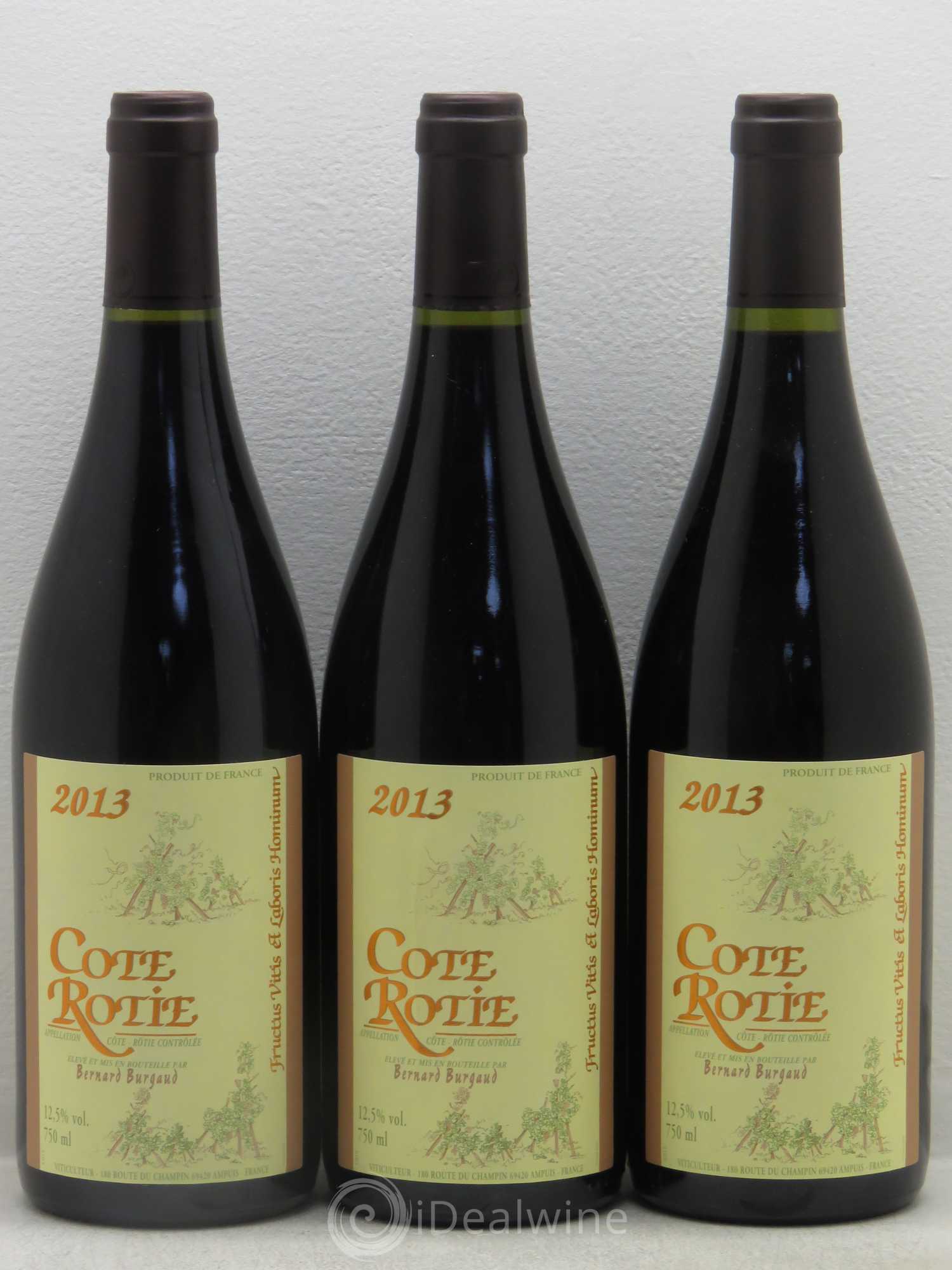 Côte-Rôtie Bernard Burgaud 2013 - Lot de 3 bouteilles - 0