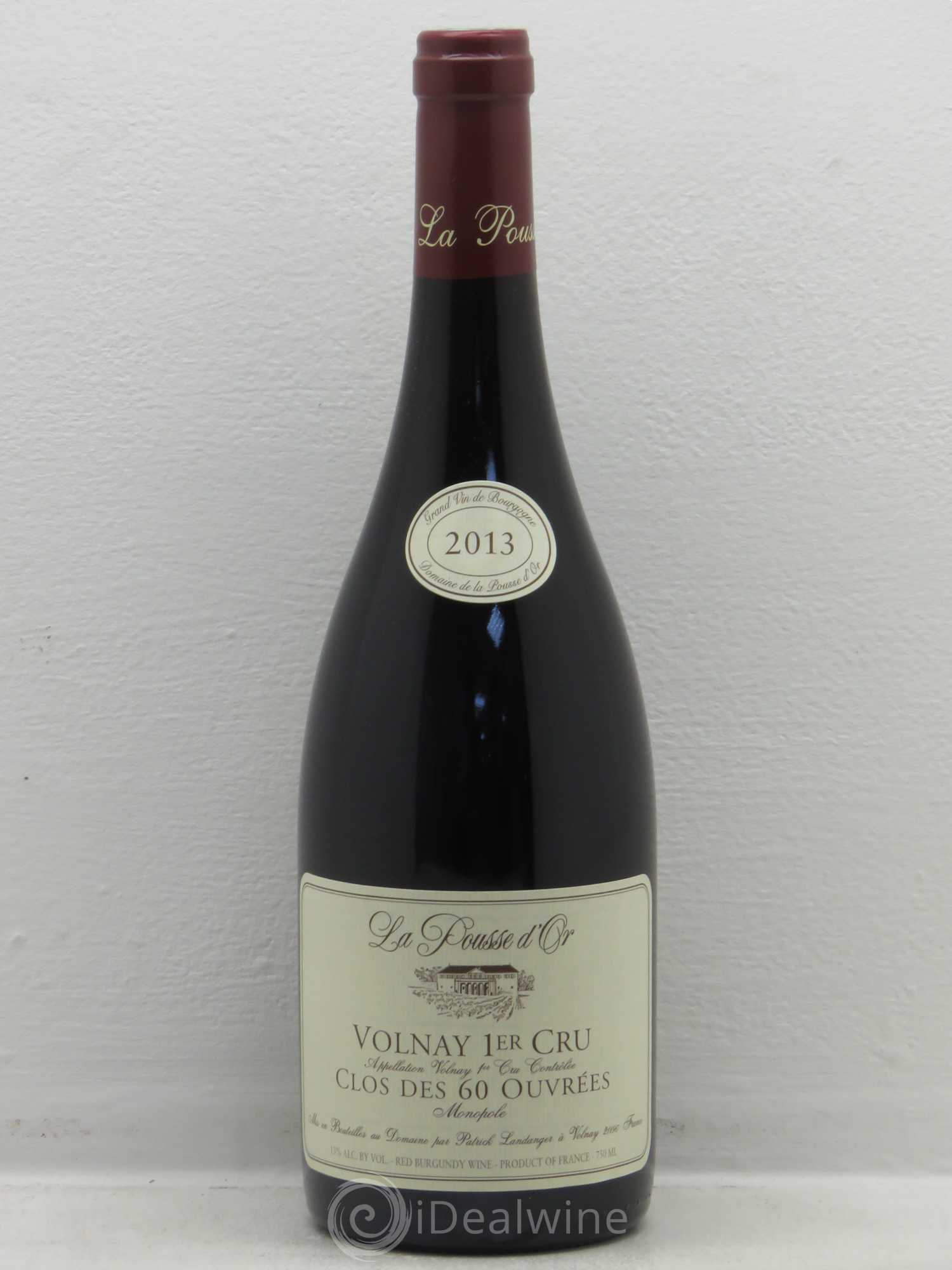 Volnay 1er Cru Clos des 60 ouvrées La Pousse d'Or (Domaine de) 2013 - Lot de 1 bouteille - 0