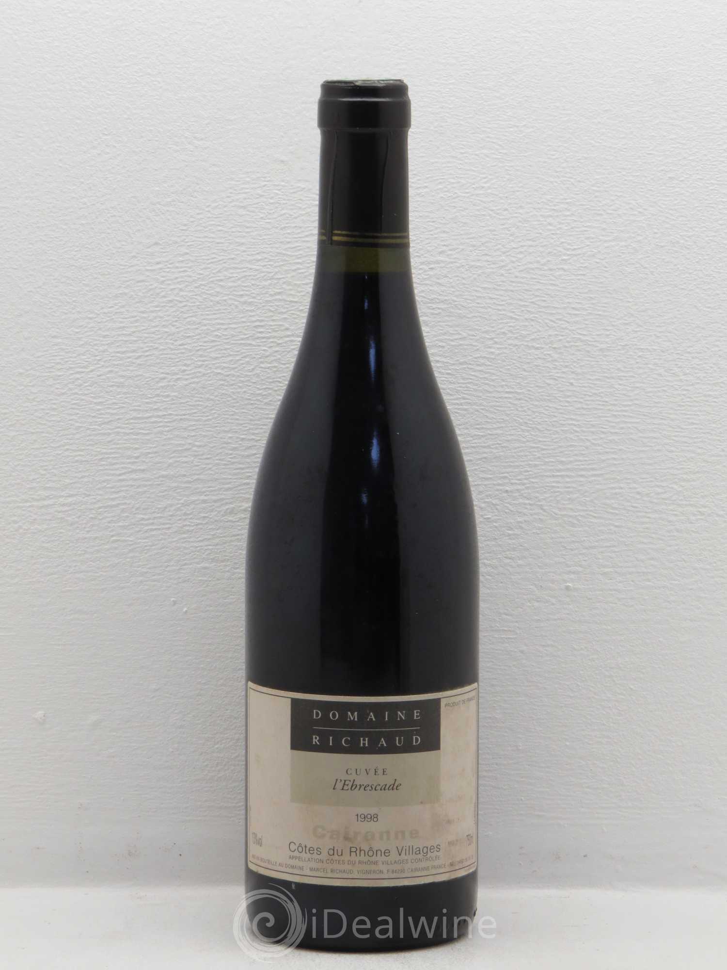 Cairanne Ebrescade Marcel Richaud 1998 - Lot de 1 bouteille - 0