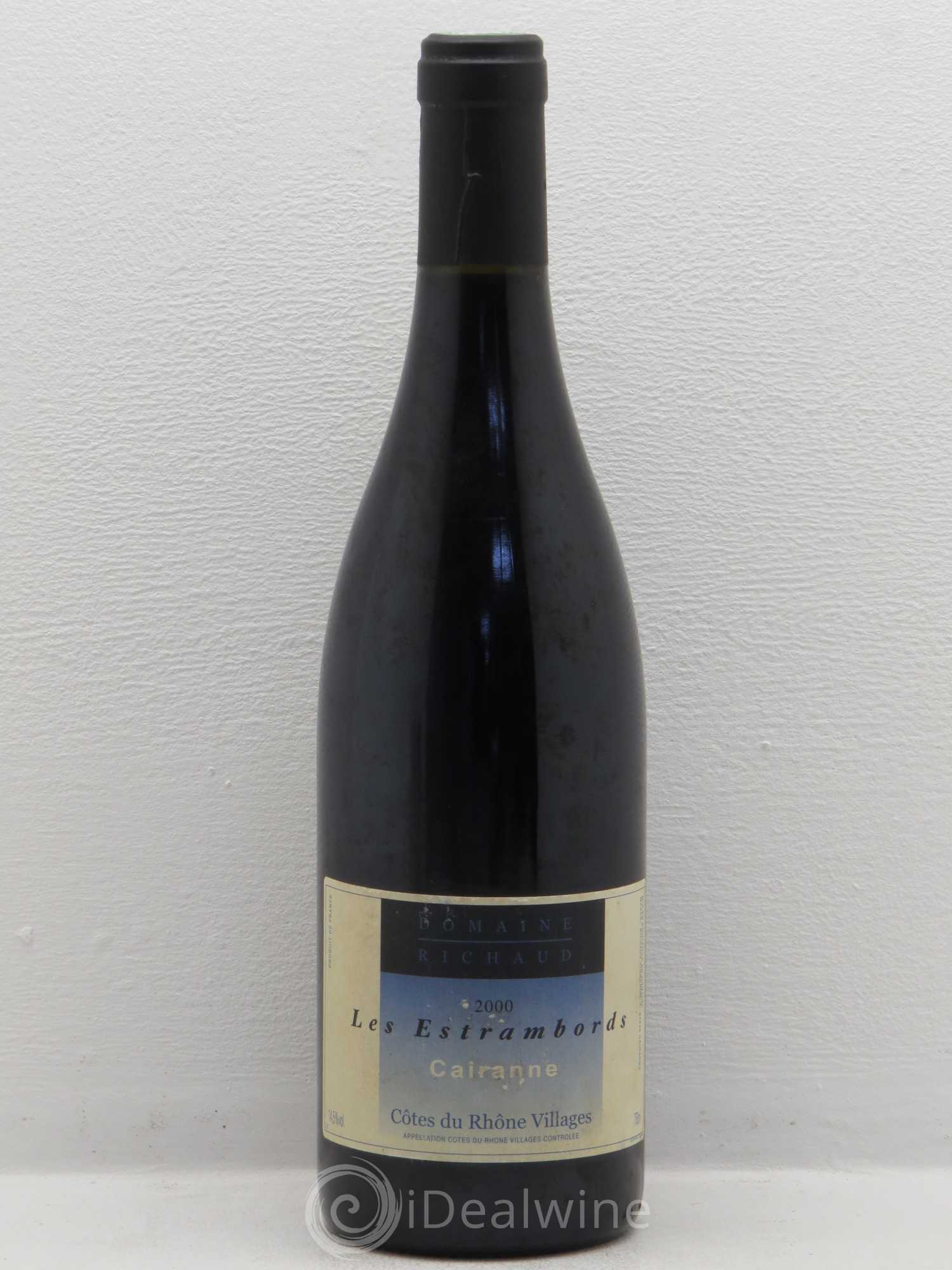 Cairanne Les Estrambords Marcel Richaud 2000 - Lot de 1 bouteille - 0