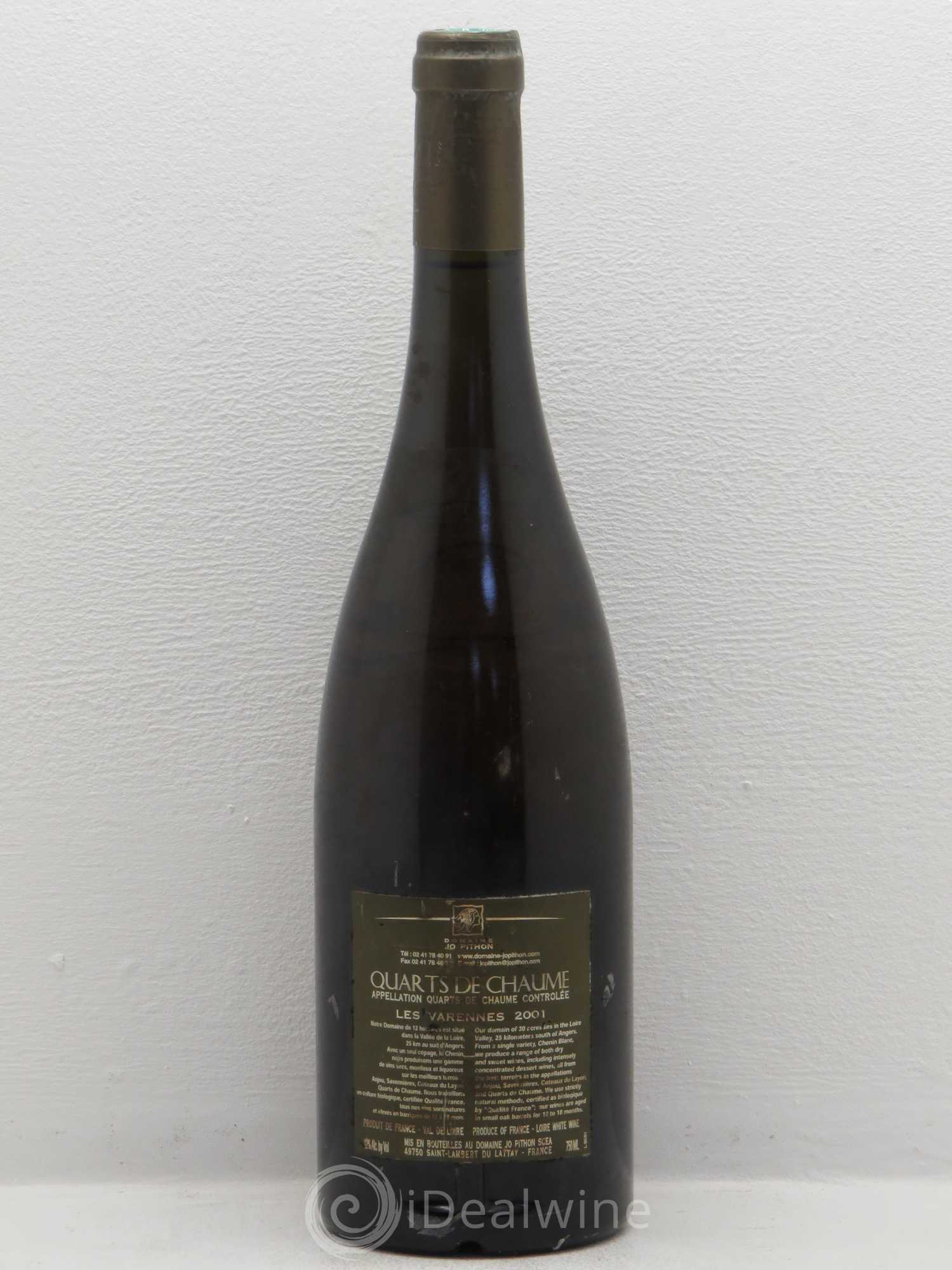 Quarts de Chaume Les Varennes - Jo Pithon 2001 - Lotto di 1 bottiglia - 1