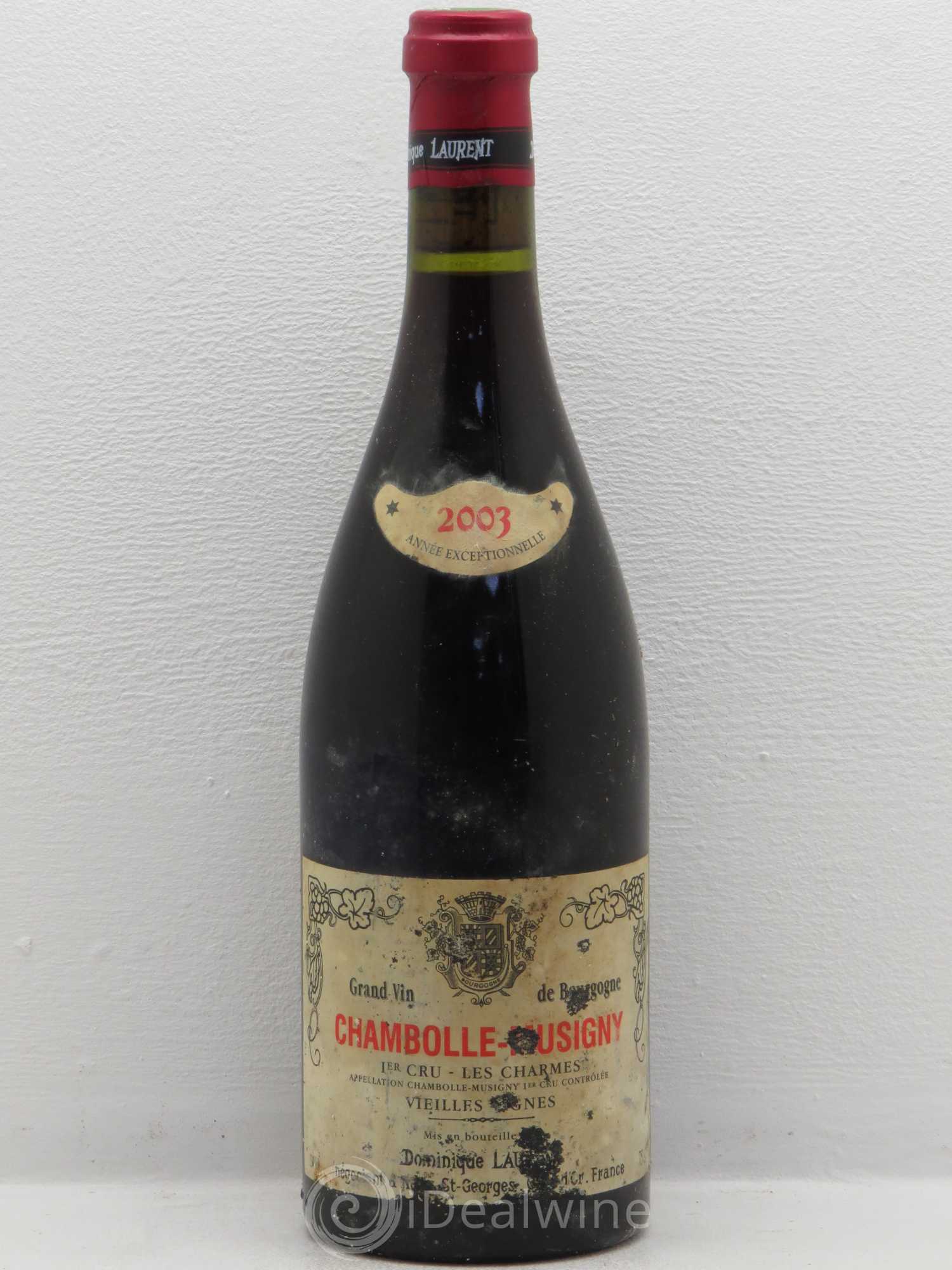 Chambolle-Musigny 1er Cru Les Charmes Vieilles Vignes - D. Laurent 2003 - Posten von 1 Flasche - 0