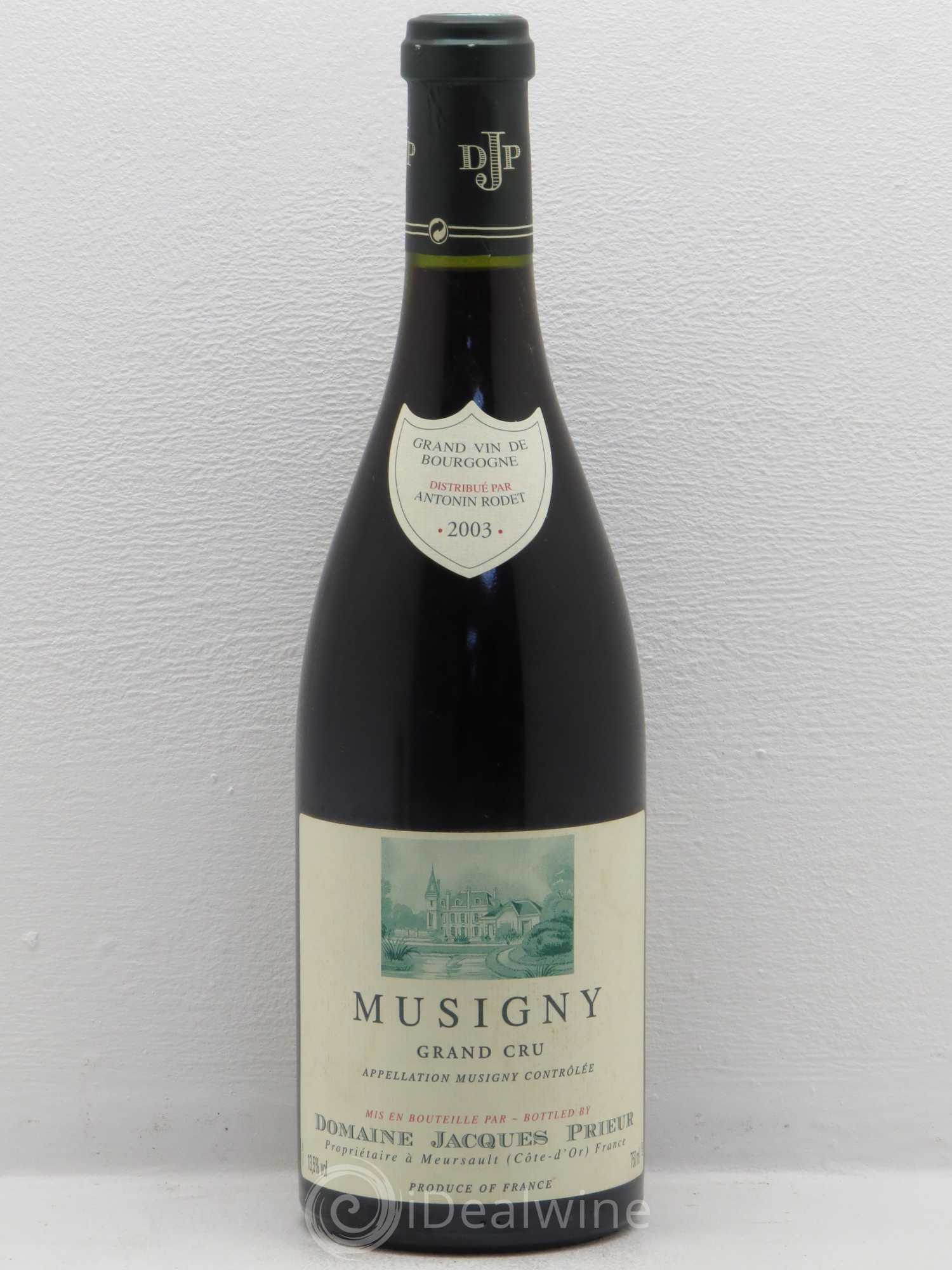 Musigny Grand Cru Jacques Prieur (Domaine) 2003 - Lot de 1 bouteille - 0