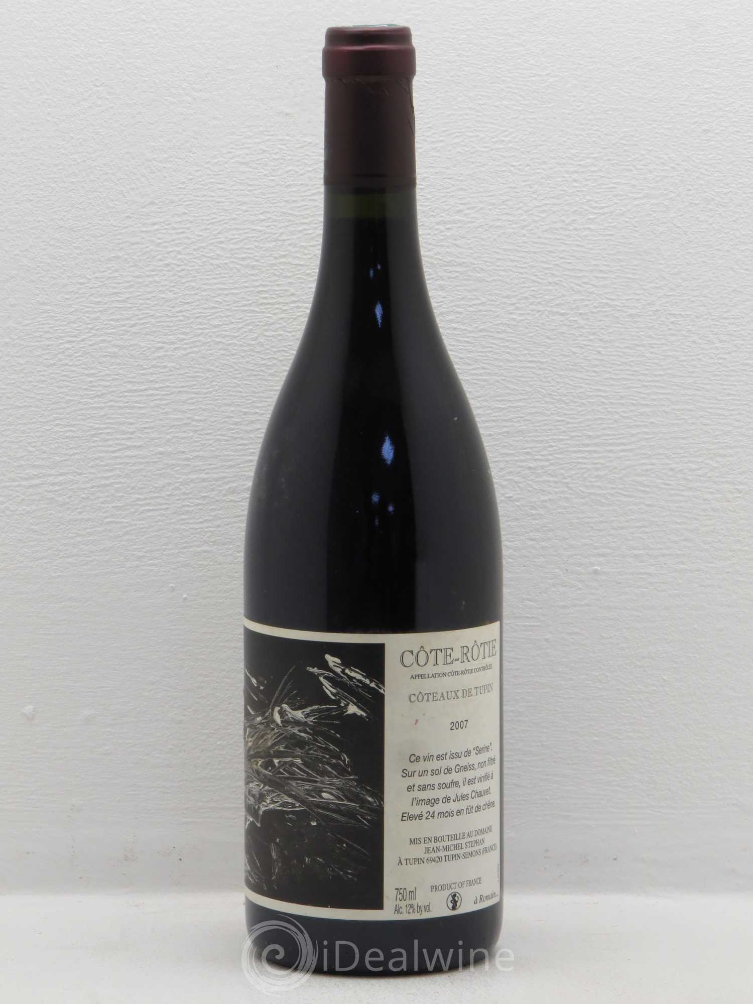 Côte-Rôtie Coteaux de Tupin Jean-Michel Stephan 2007 - Lot de 1 bouteille - 0