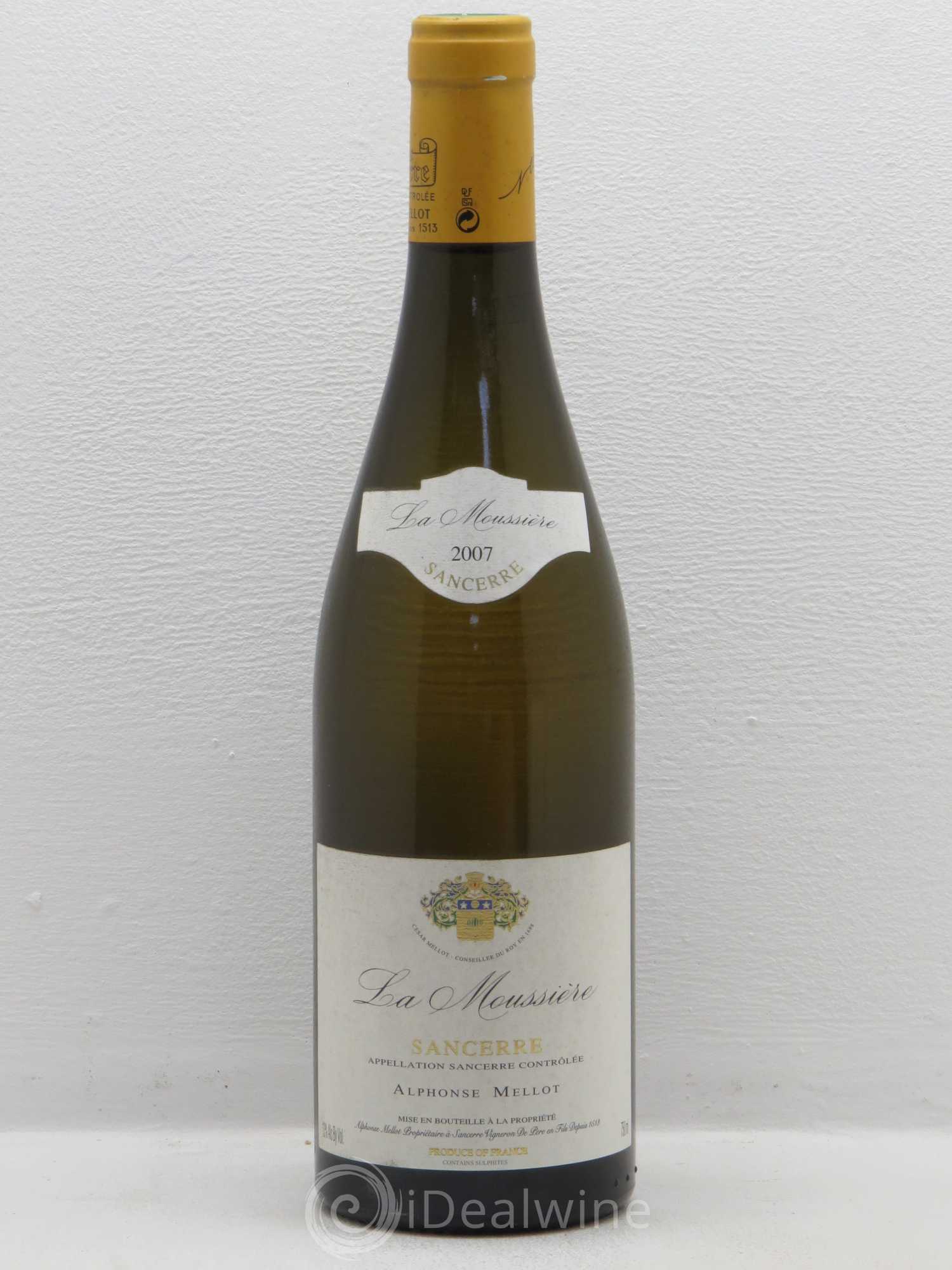 Sancerre La Moussière Alphonse Mellot 2007 - Lot de 1 bouteille - 0