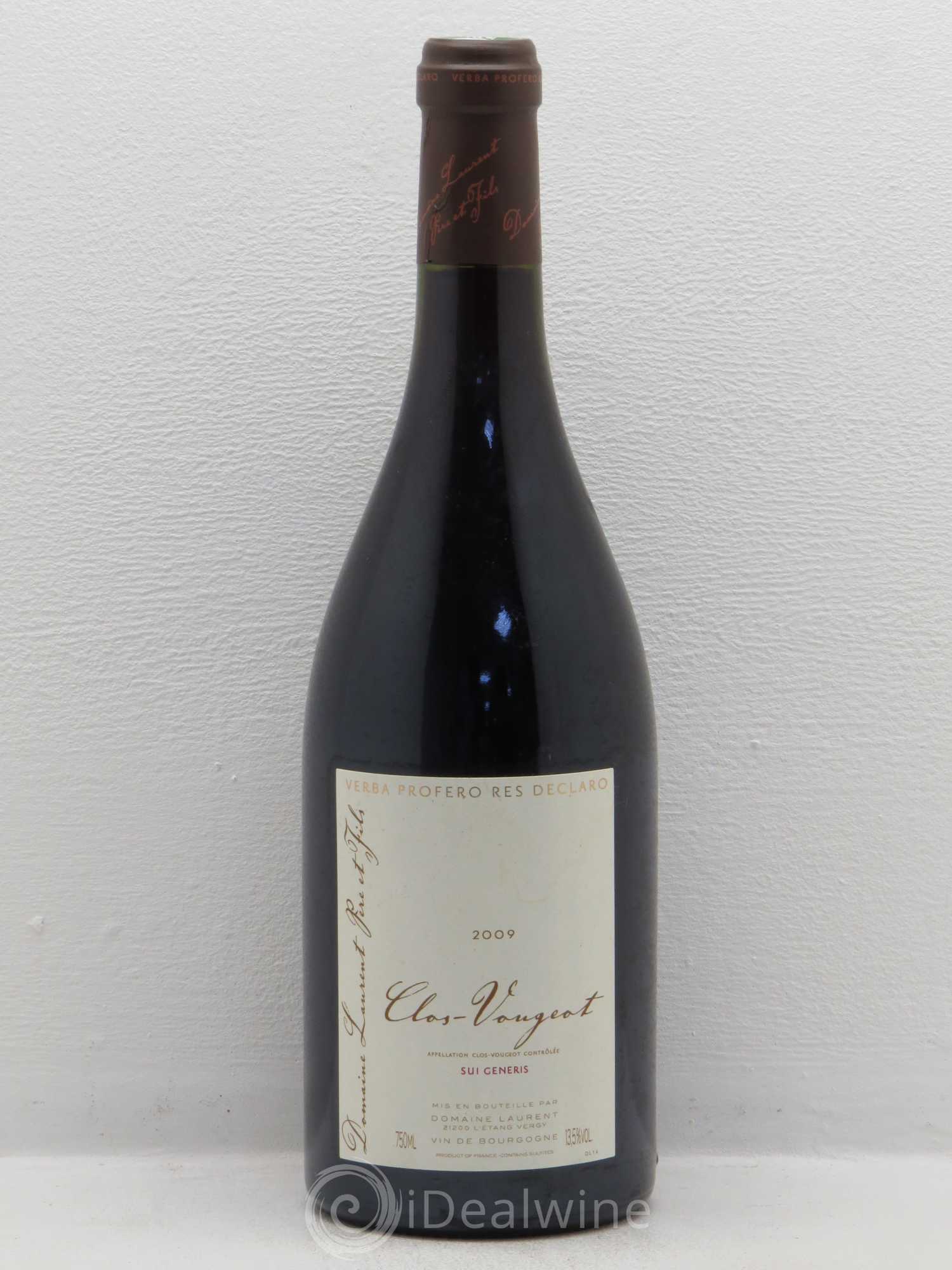 Clos de Vougeot Grand Cru Sui Generis - Domaine Laurent Père&Fils (sans prix de réserve) 2009 - Posten von 1 Flasche - 0