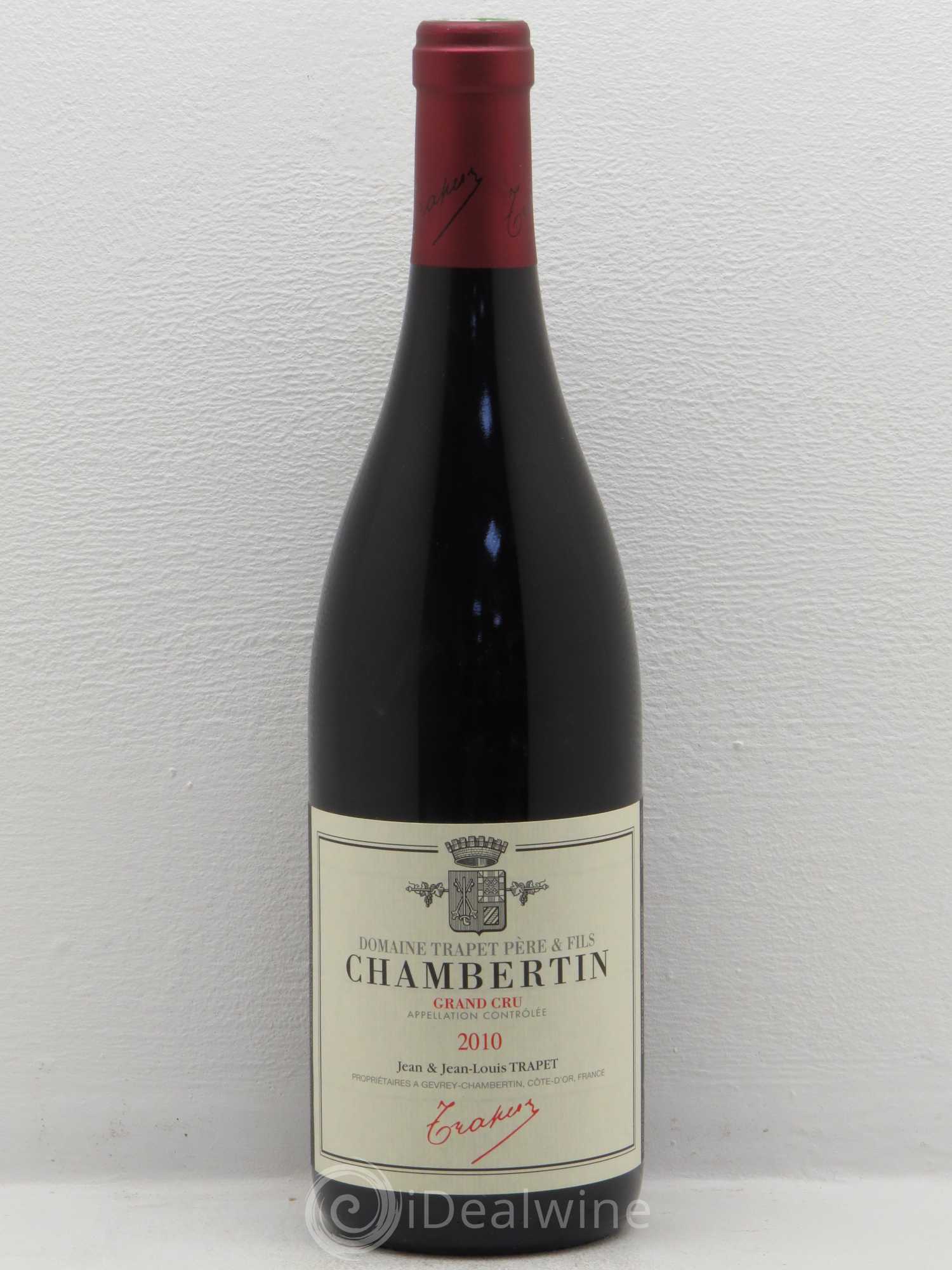 Chambertin Grand Cru Domaine Trapet 2010 - Lot de 1 bouteille - 0