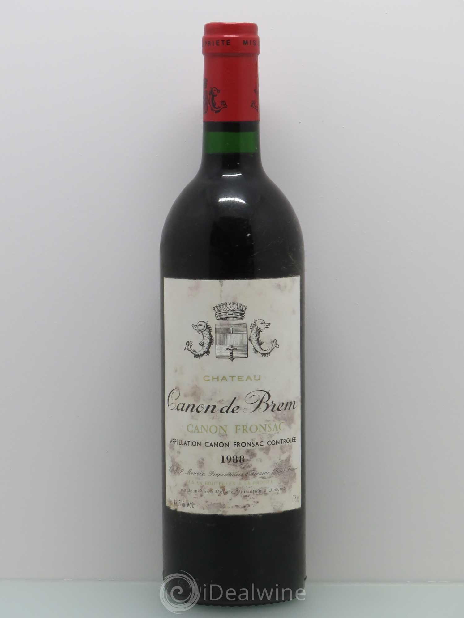 Canon-Fronsac Château Canon de Brem 1988 - Lot de 1 bouteille - 0