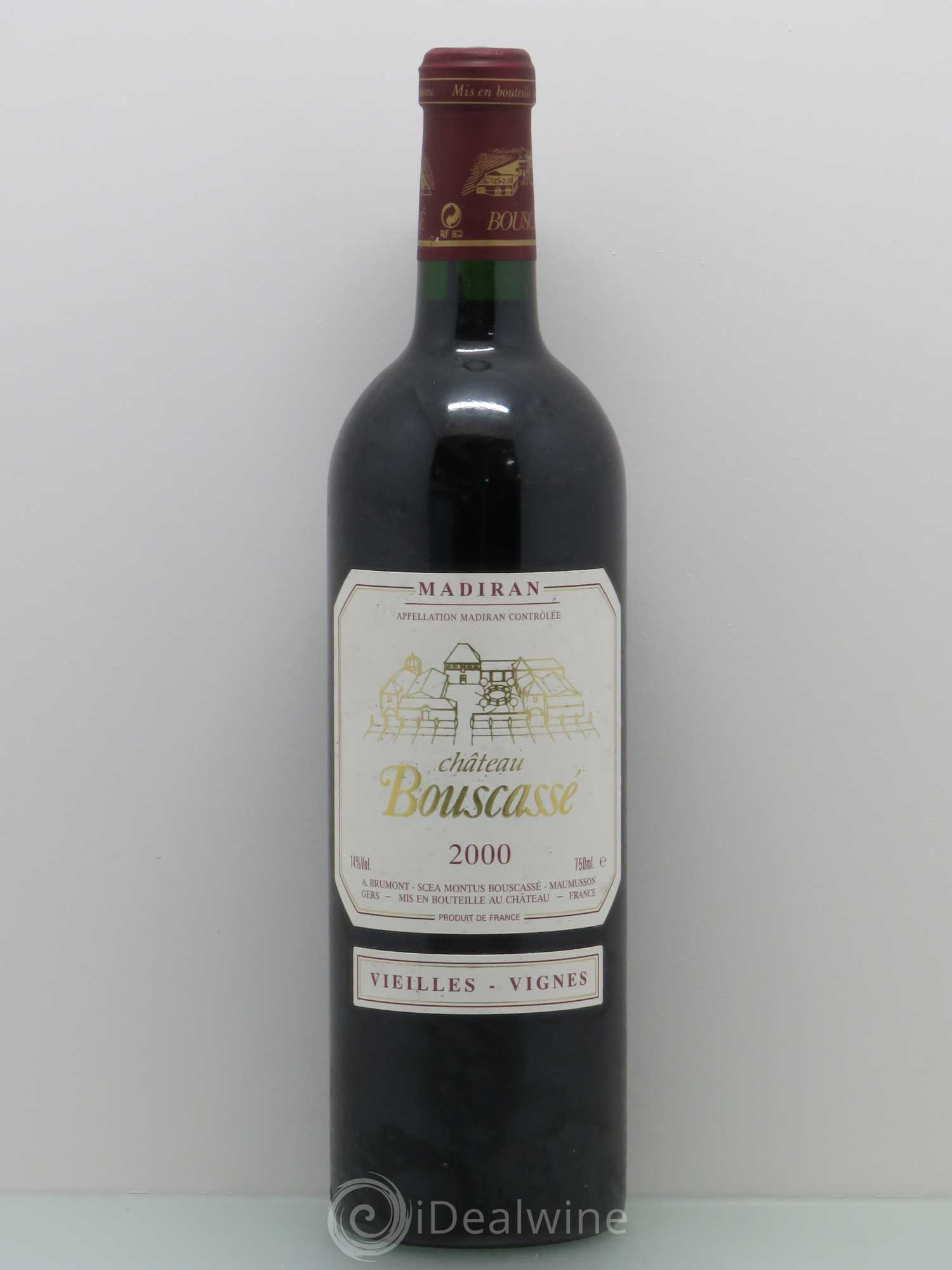 Madiran Vieilles Vignes Château Bouscassé - Alain Brumont 2000 - Lot de 1 bouteille - 0